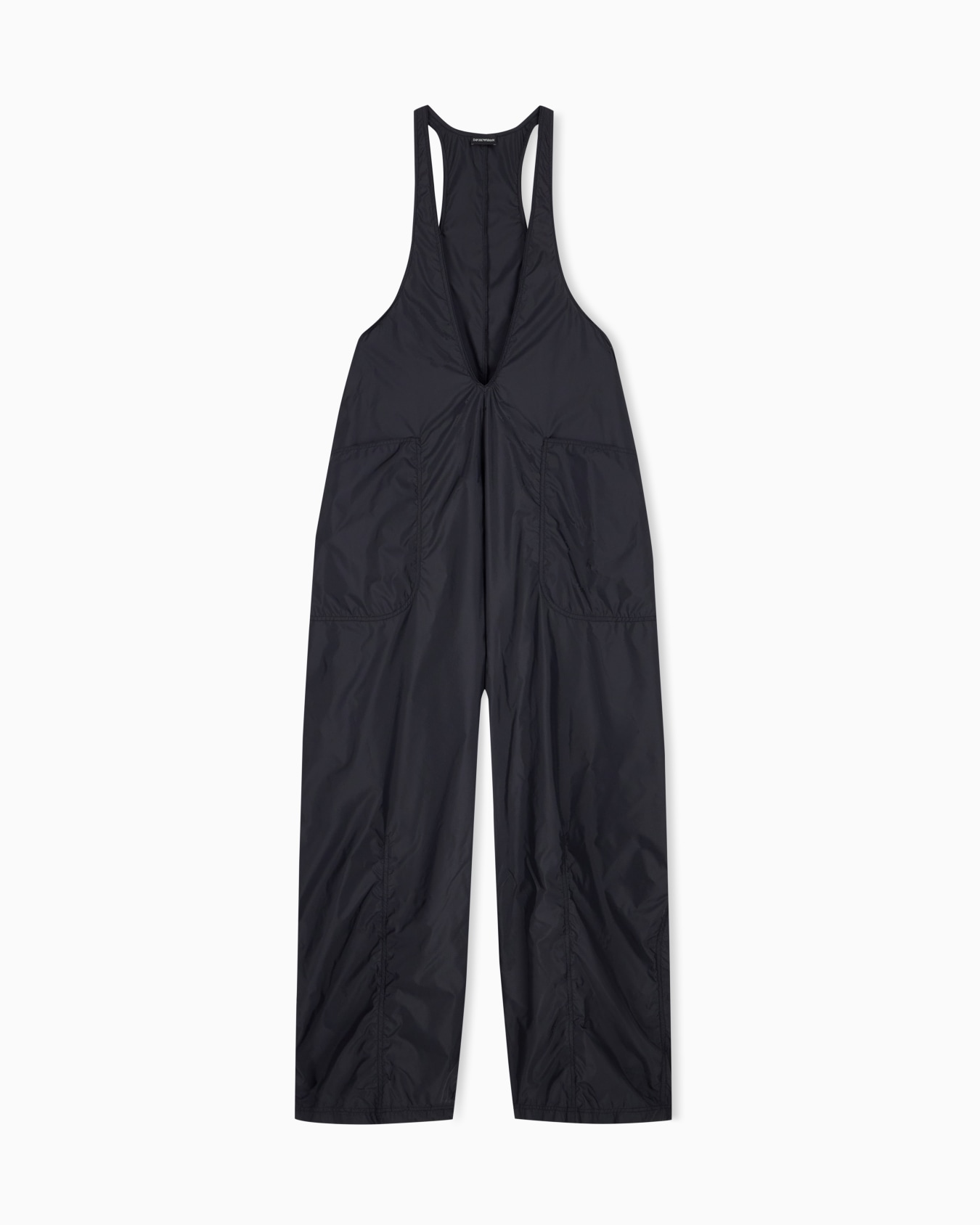 Nylon V-neck jumpsuit Slide 0