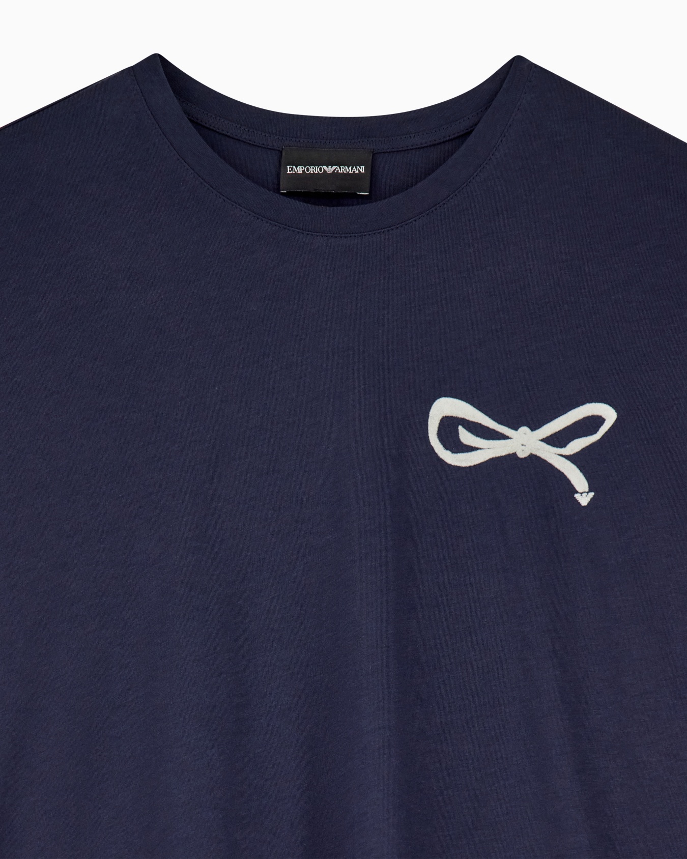Camiseta oversize de punto de algodón con cuello redondo Diapositiva 2