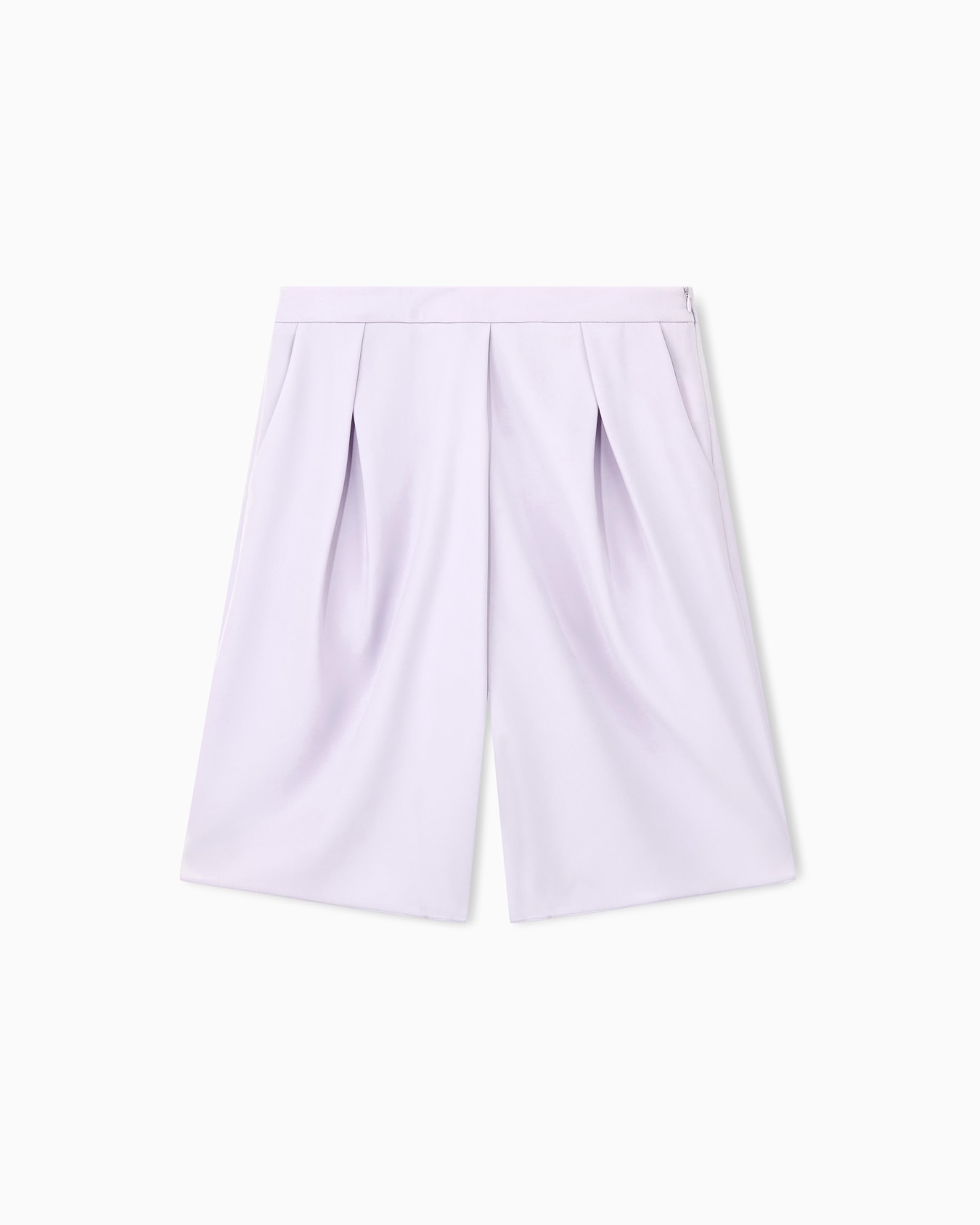 Bermudas de cady técnico con pinzas y cremallera lateral Diapositiva 0