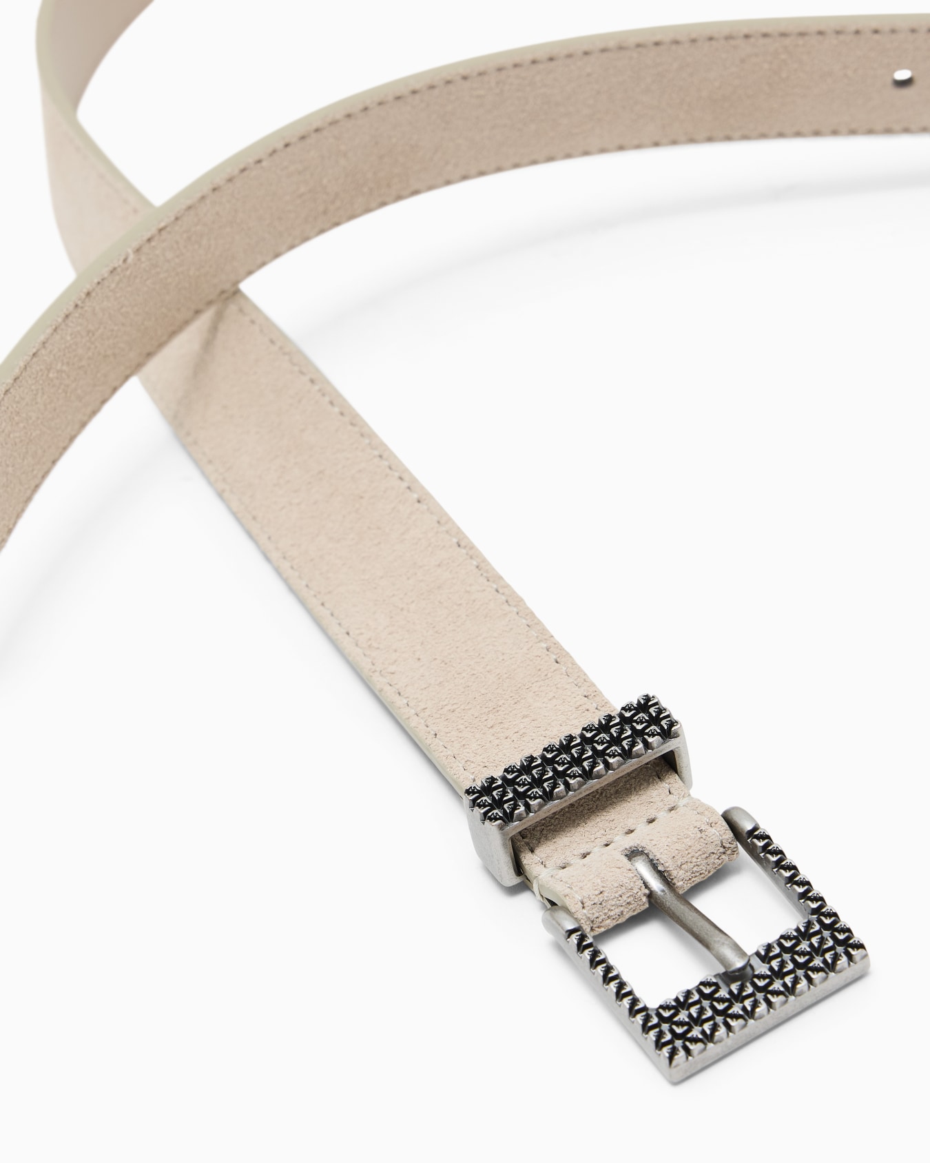 Cintura in crosta con fibbia pattern 3D Slide 1