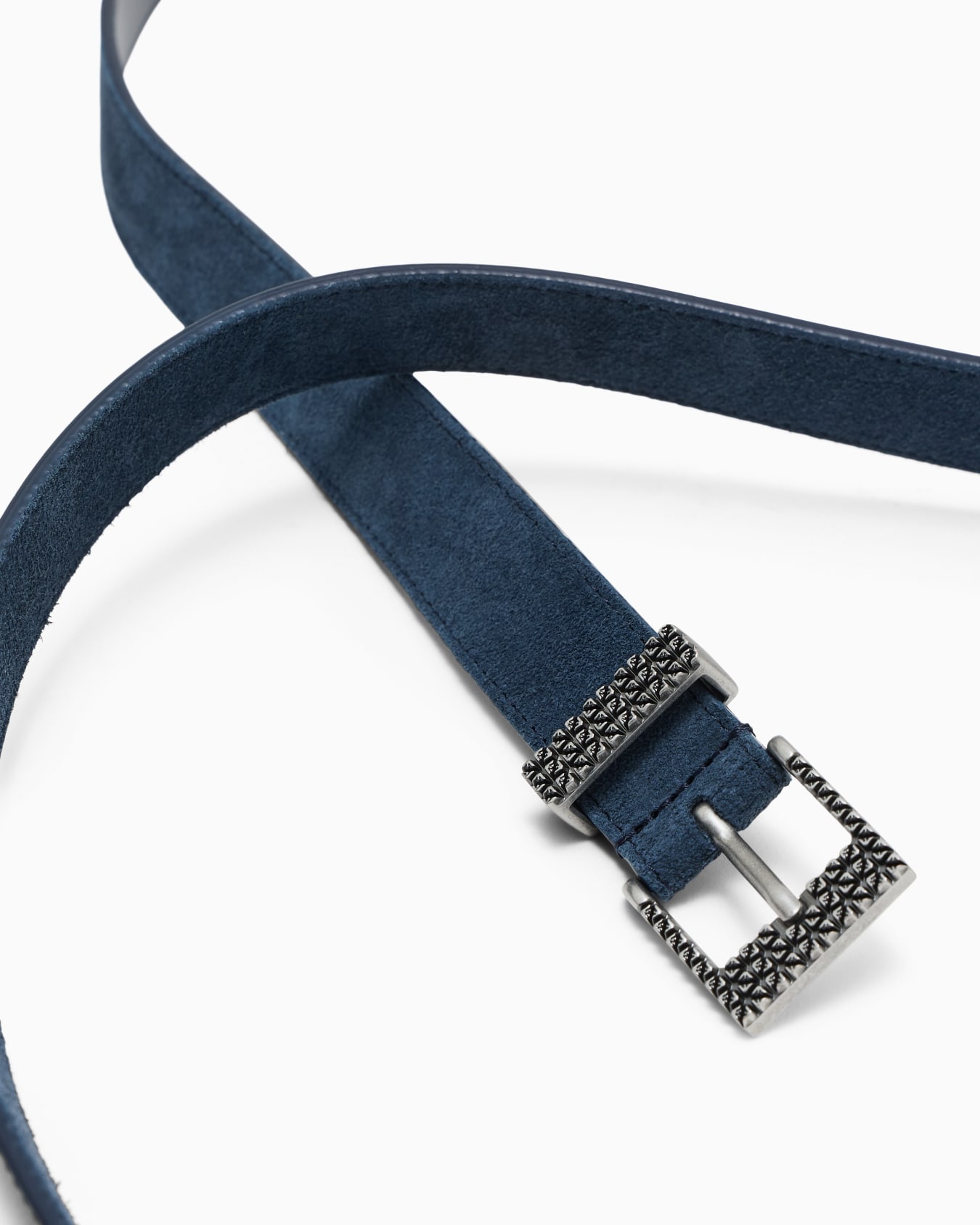 Gürtel aus Spaltleder mit Schließe mit 3D-Muster Folie 1