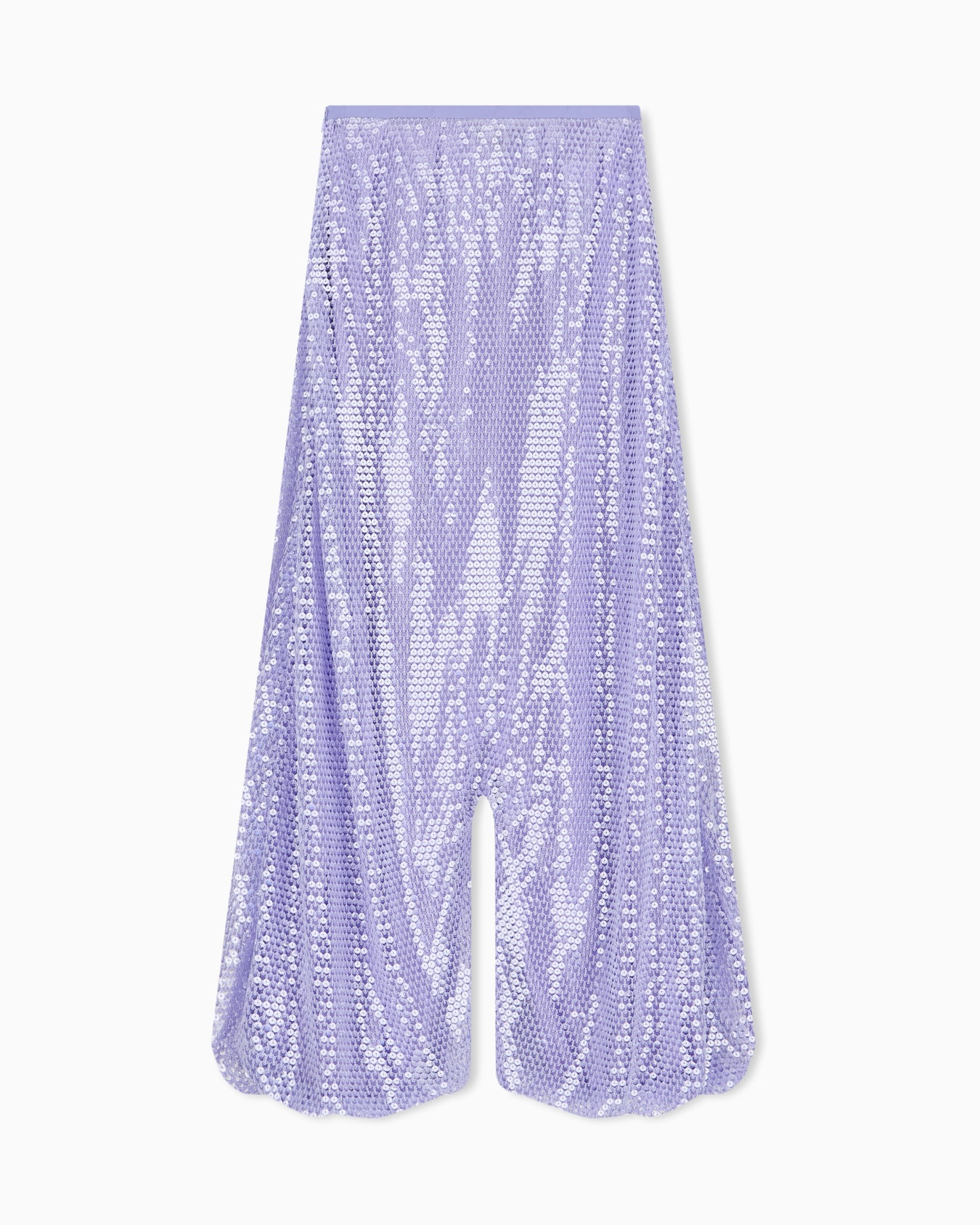 Mesh crochet trousers with all-over sequins Slide 2