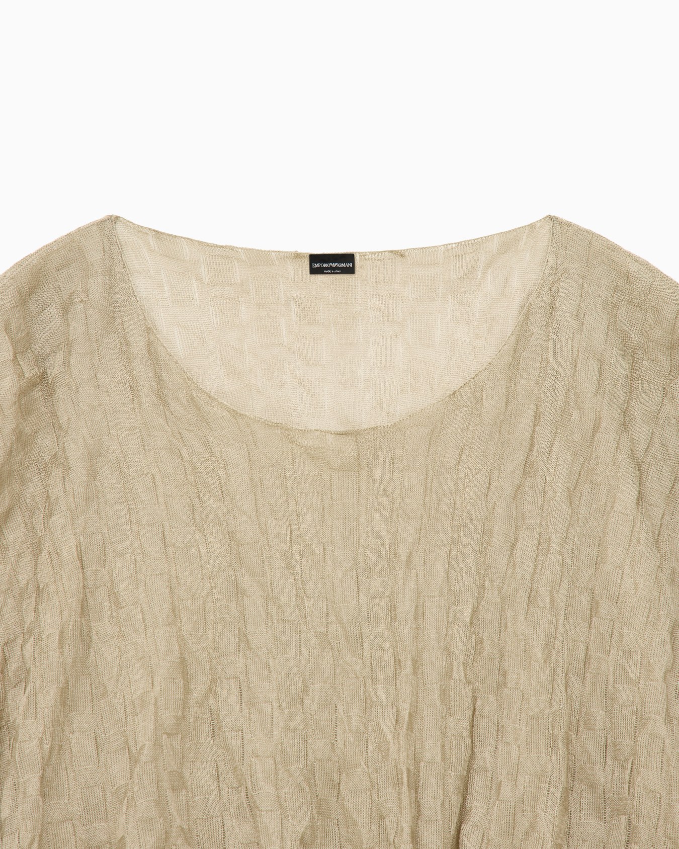 Brushed jacquard jumper with rectangles motif Slide 2