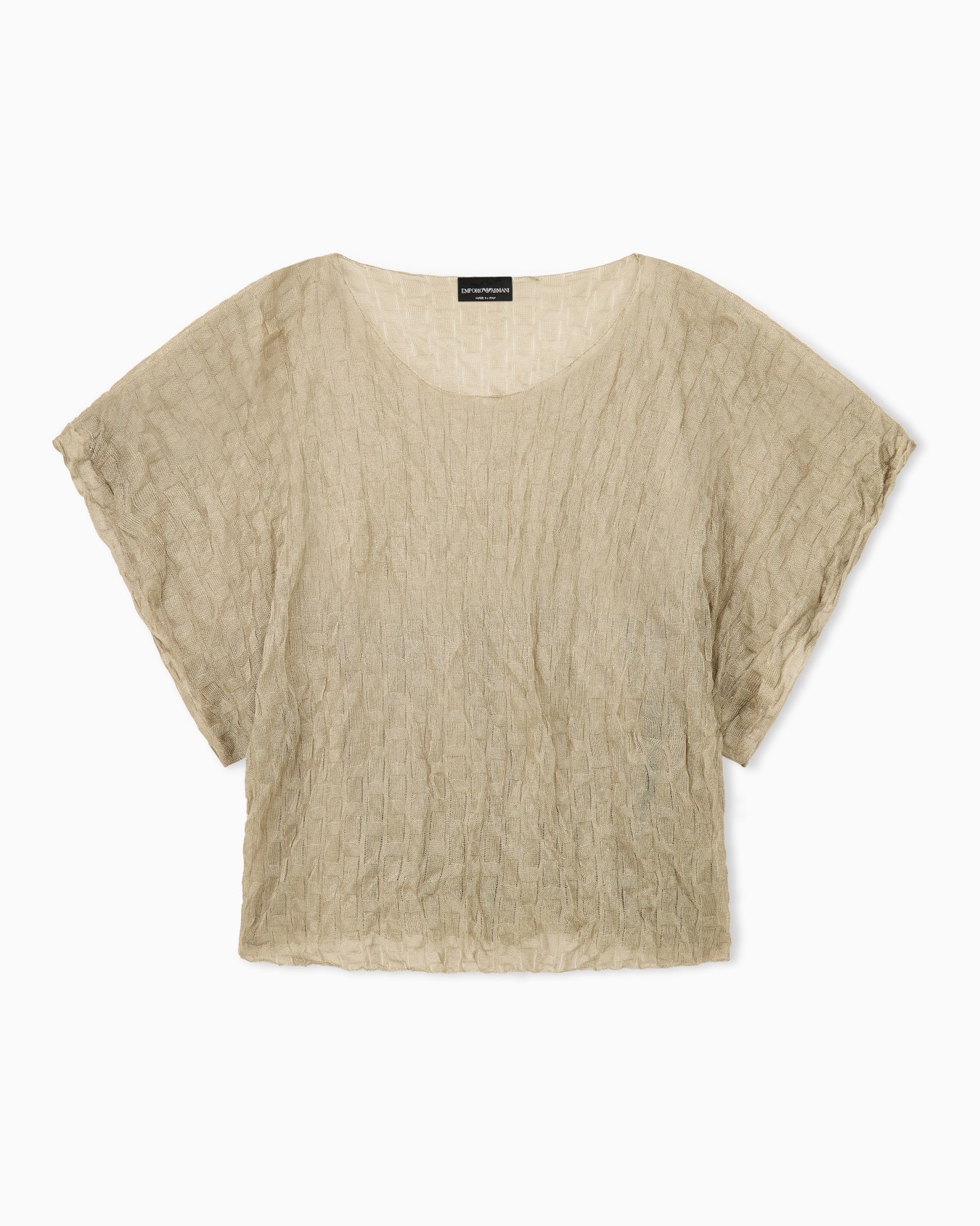 Brushed jacquard jumper with rectangles motif Slide 0