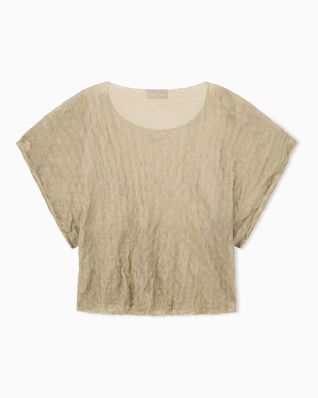 Brushed jacquard jumper with rectangles motif Slide 1