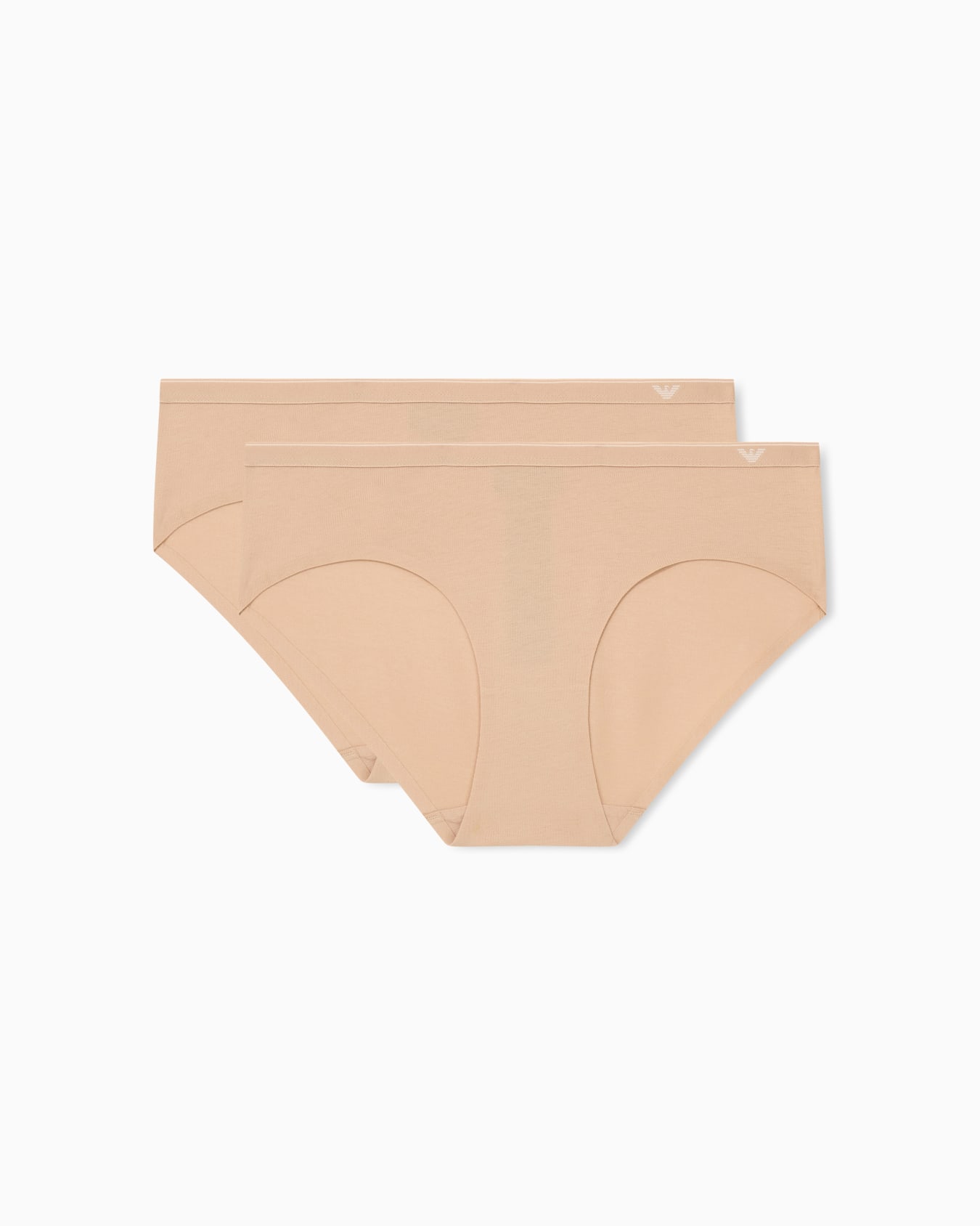 Pack de dos braguitas de algodón sin costuras con logotipo Diapositiva 0