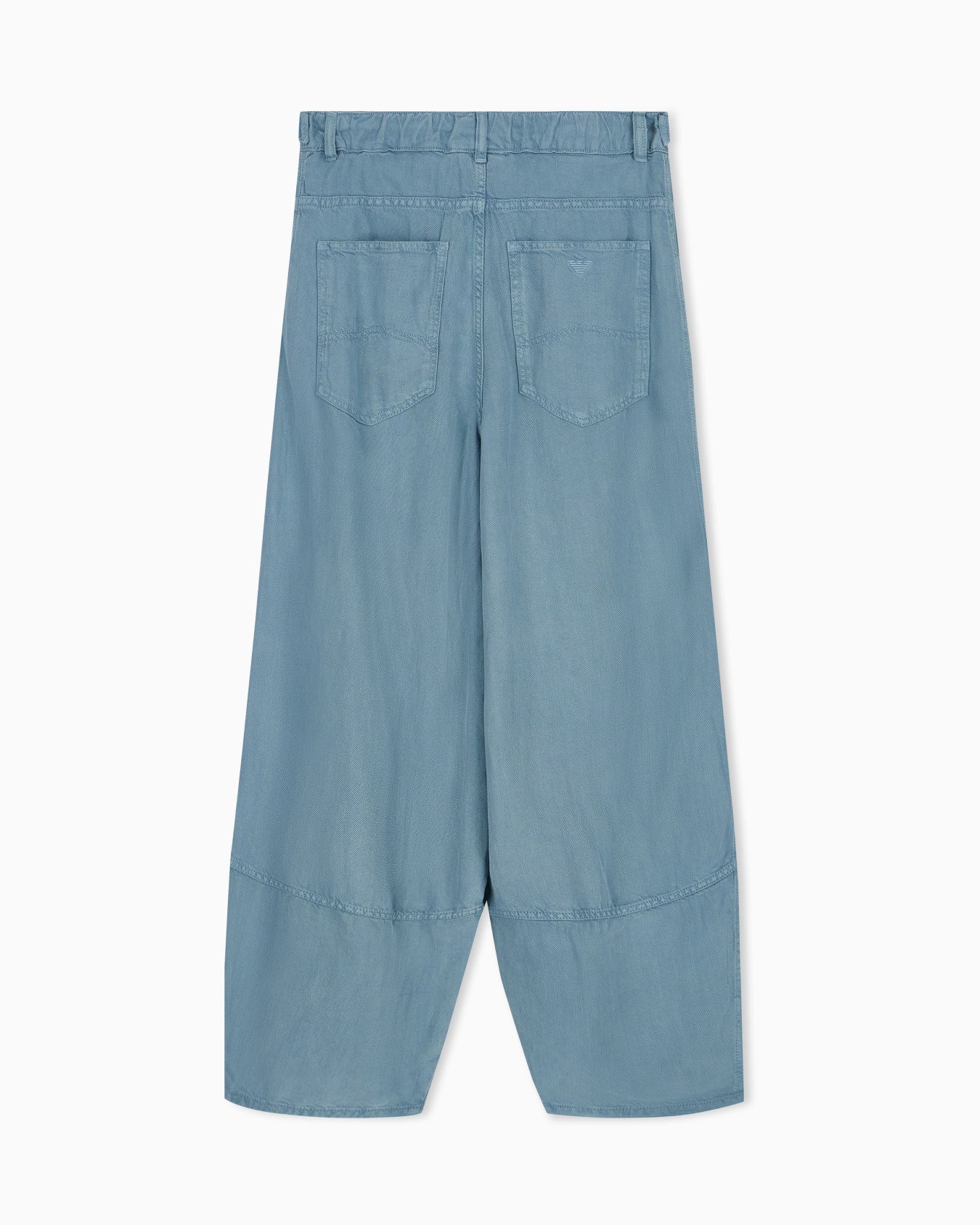 Garment-dyed linen and Lyocell five-pocket trousers Slide 1