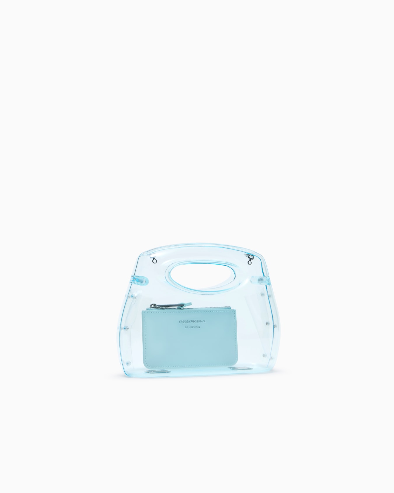 Transparent PVC clutch bag with shoulder strap Slide 1