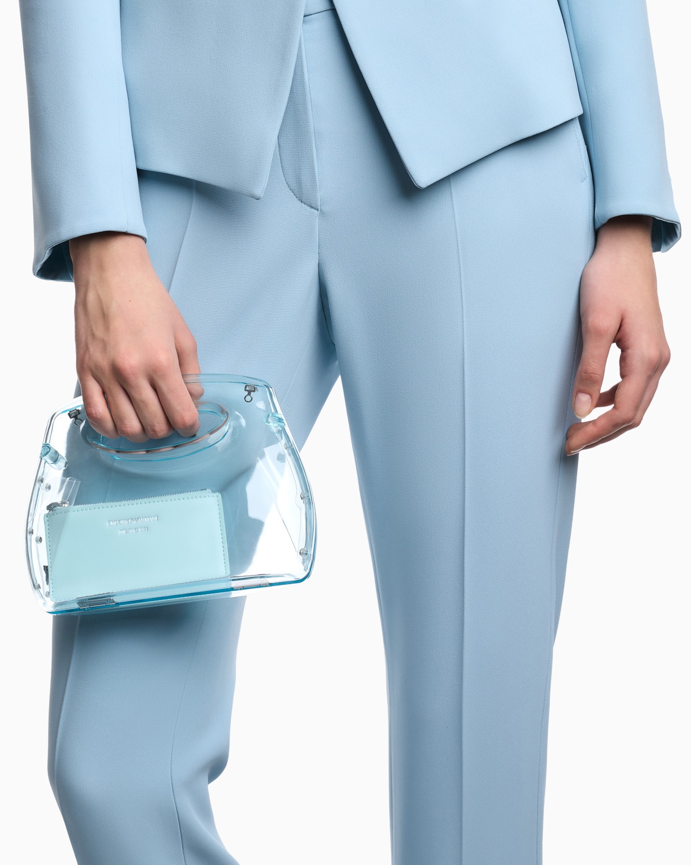 Clutch a tracolla in pvc trasparente Slide 6