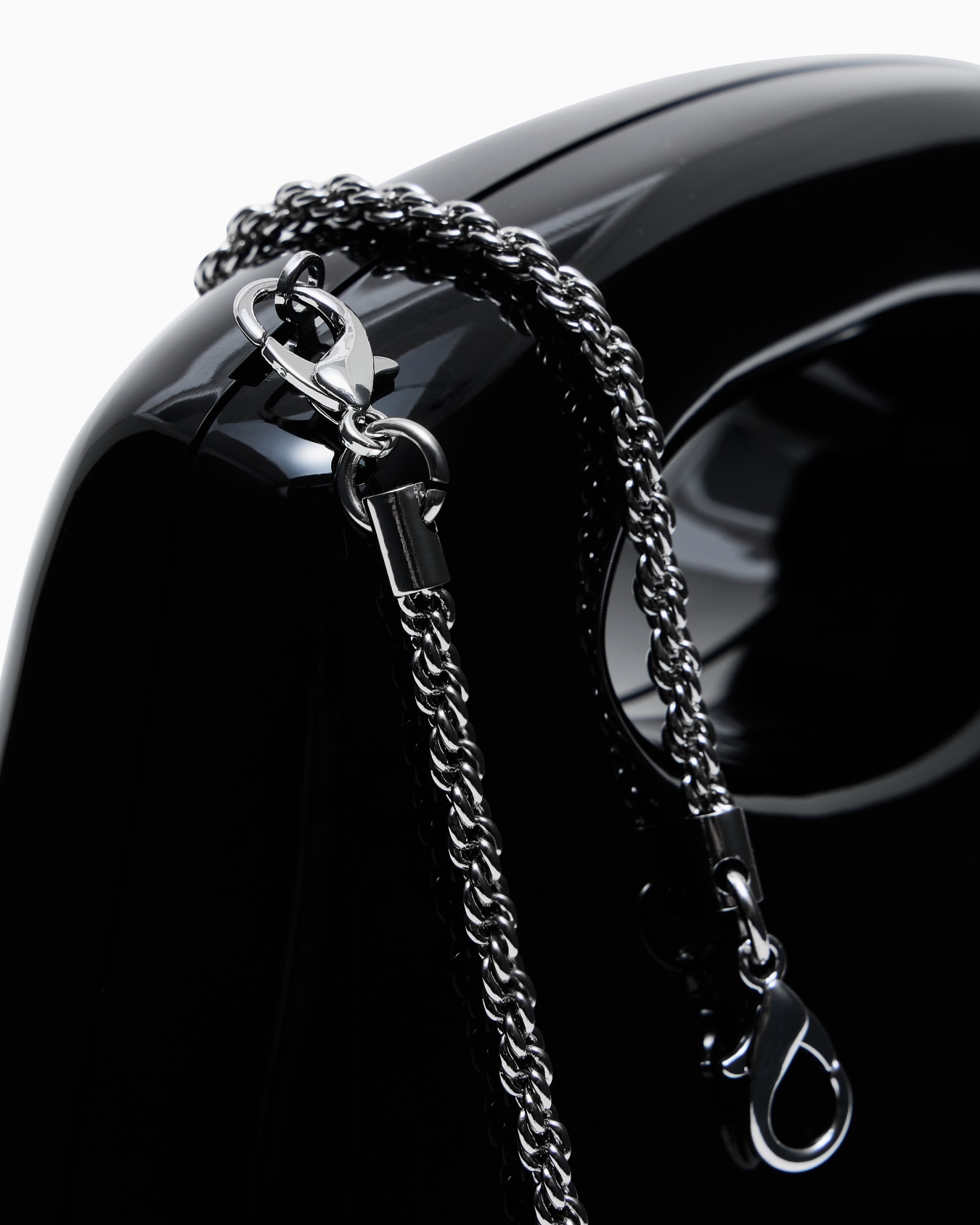 Shiny PVC clutch bag with shoulder strap Slide 4