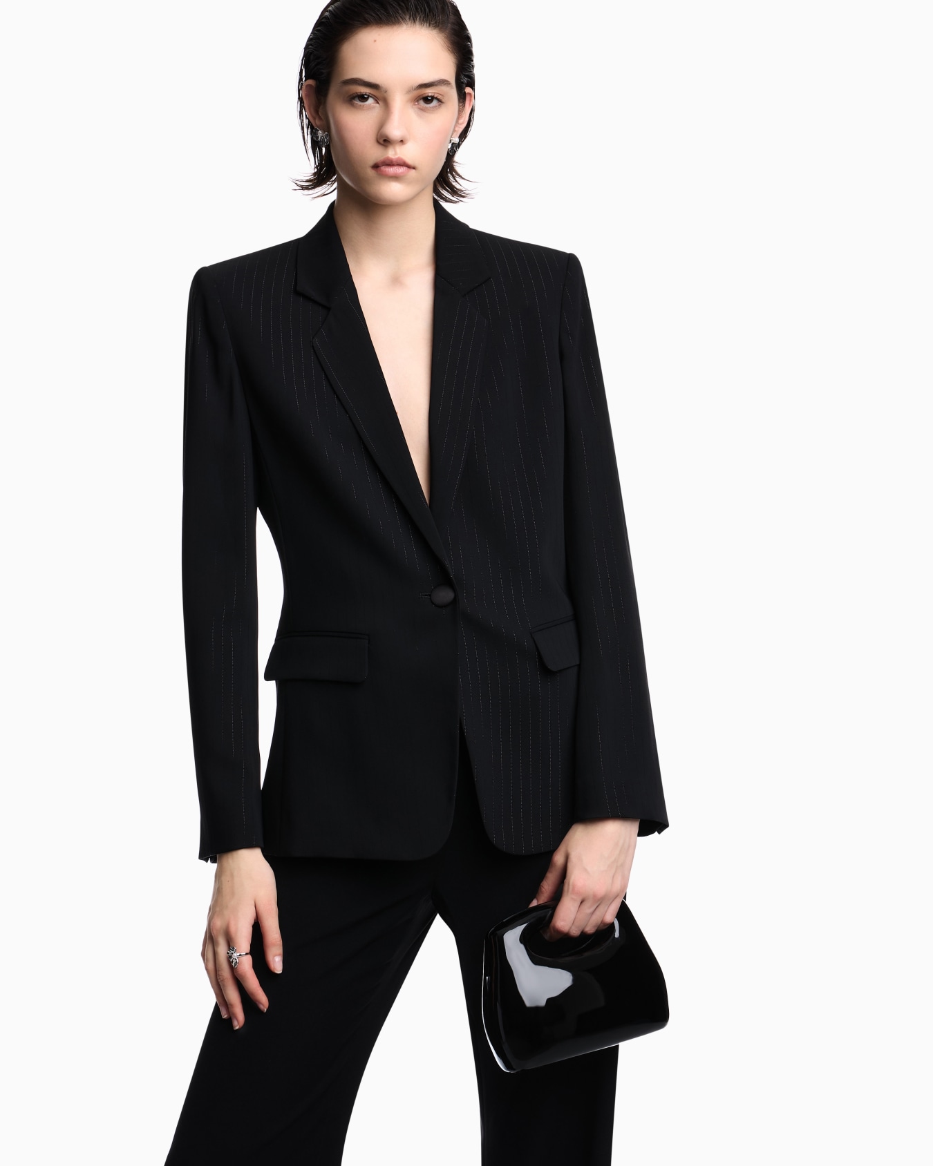 Clutch a tracolla in pvc lucido Slide 6