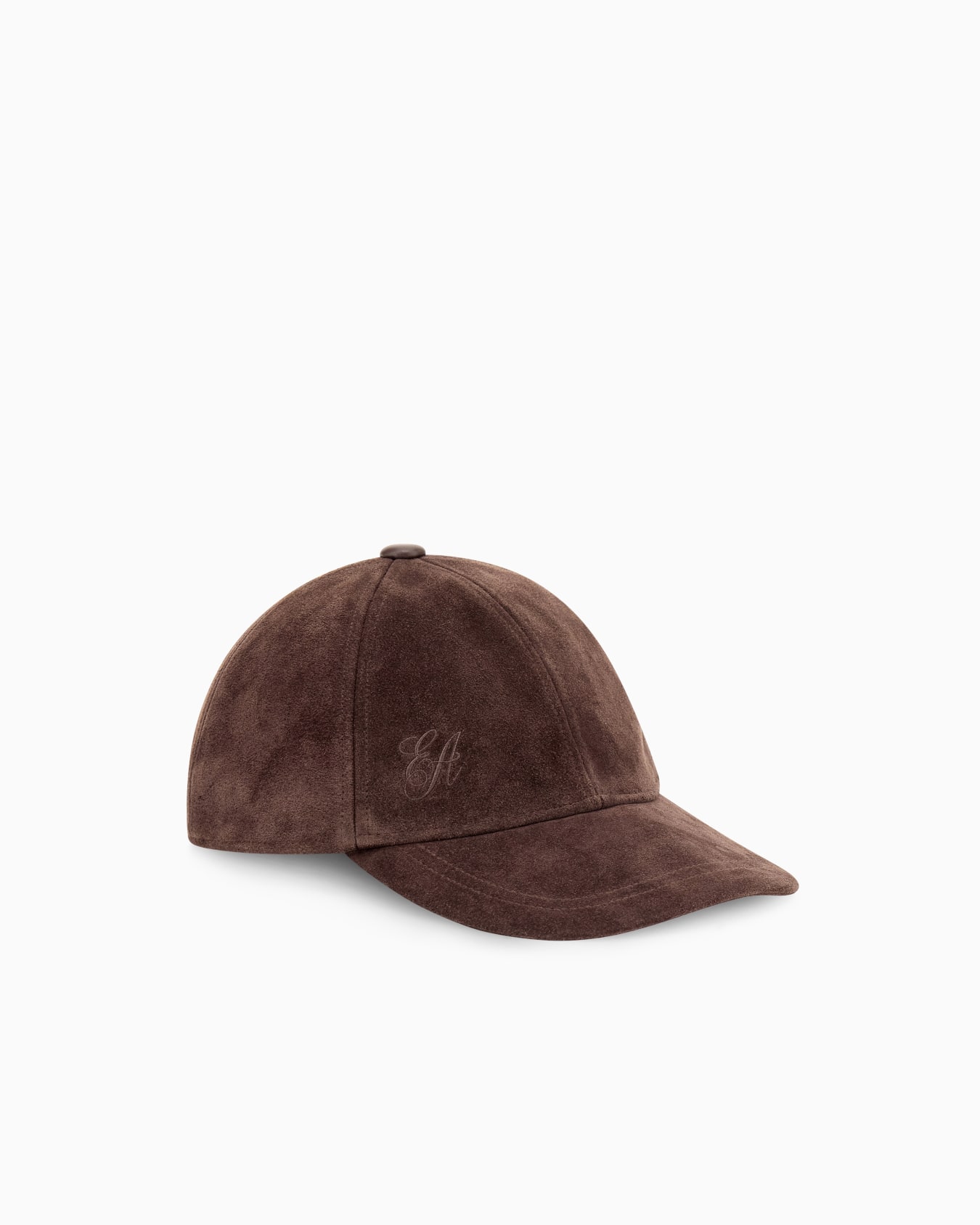 Casquette de baseball en cuir suédé à visière incurvée Diapositive 0