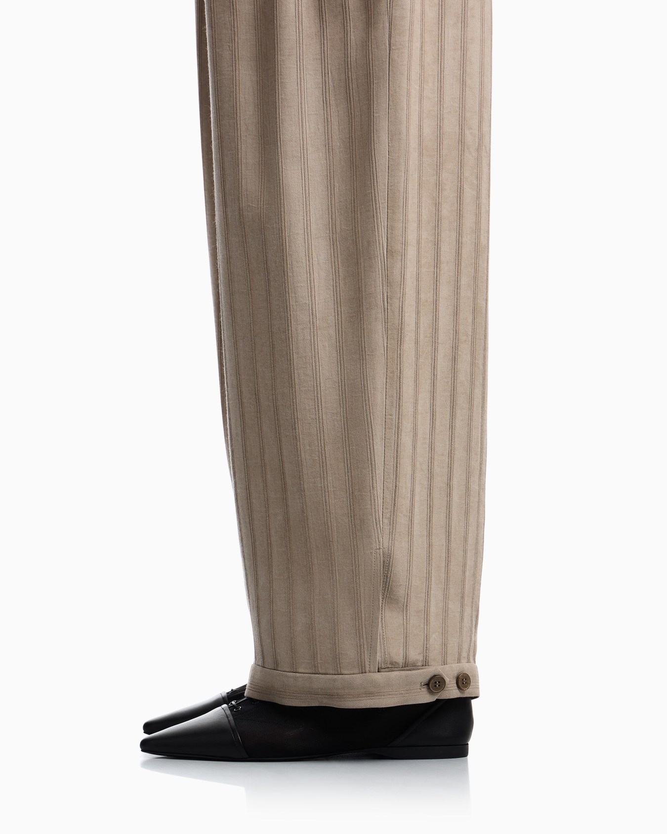 Cold-dyed textured striped dobby fabric trousers Slide 6