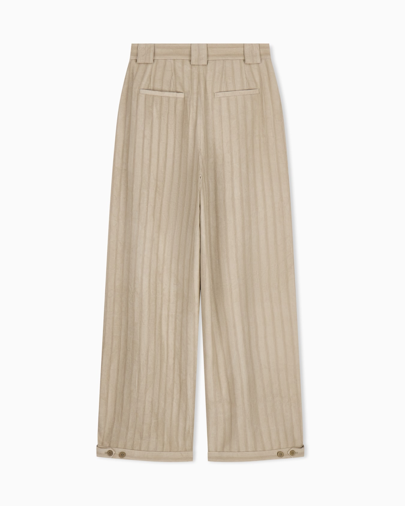 Cold-dyed textured striped dobby fabric trousers Slide 1