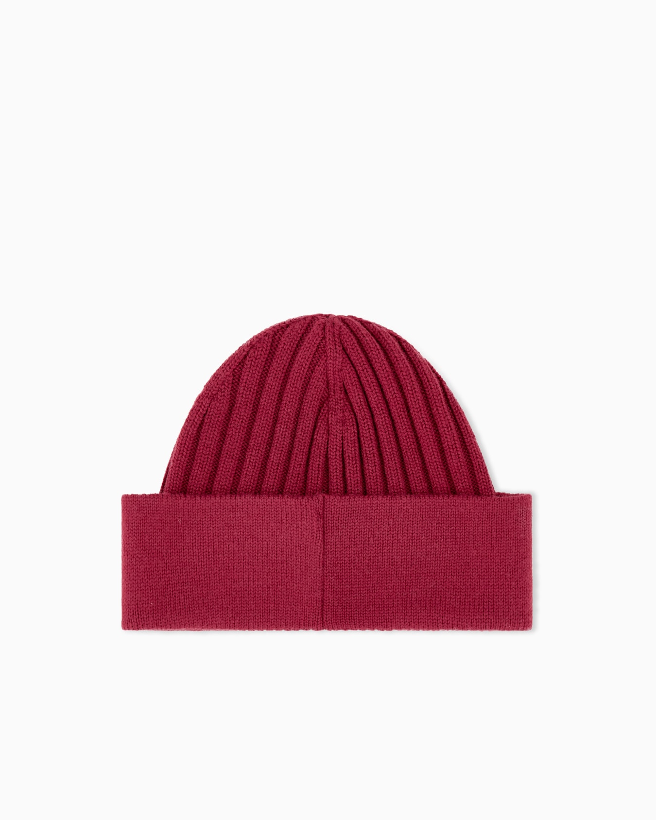 Bonnet en laine vierge avec revers brodé Diapositive 1