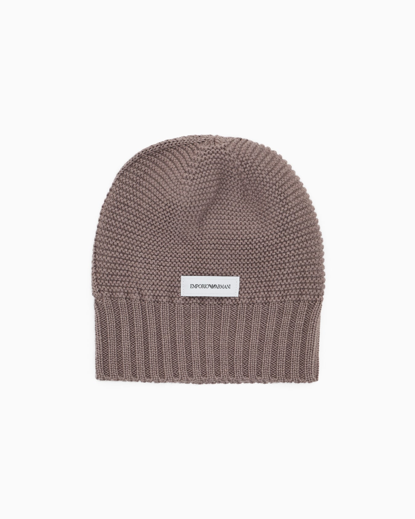 Virgin wool cable knit beanie with a ribbed bottom Slide 0
