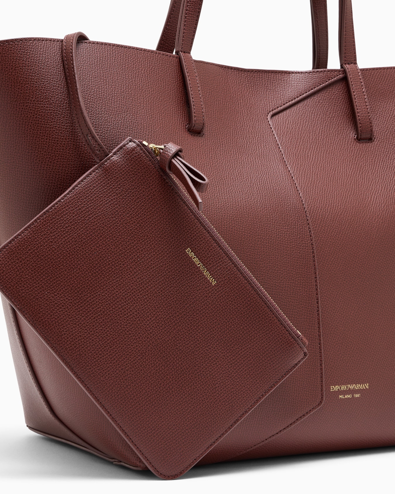 Emporio Armani 1981 leather shopper bag Slide 5