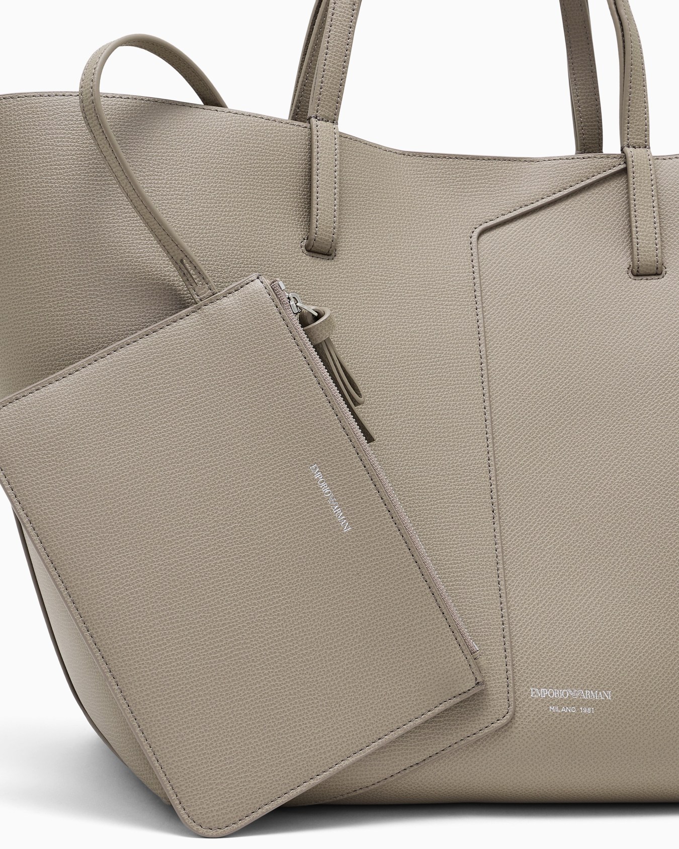 Emporio Armani 1981 leather shopper bag Slide 5