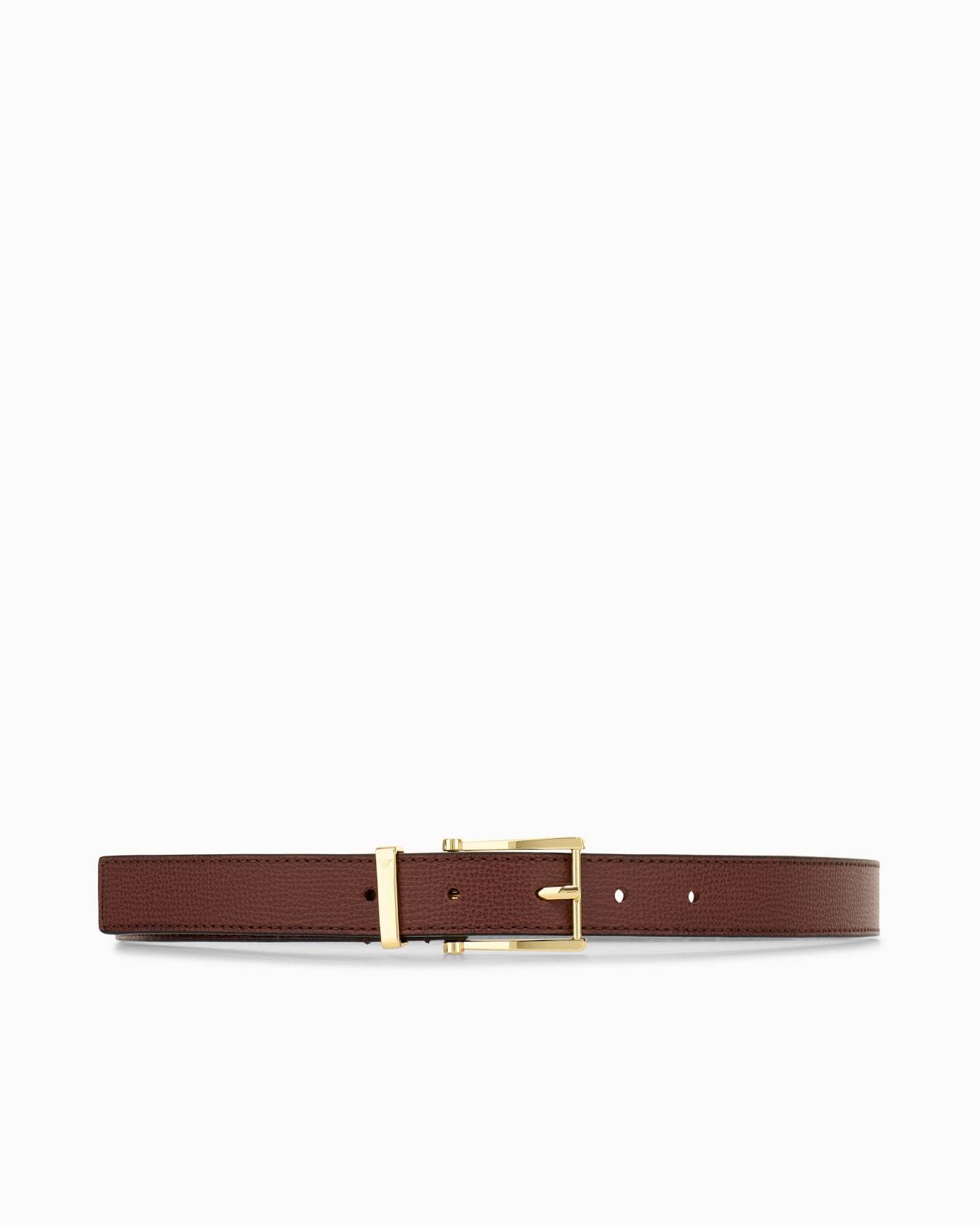 Ceinture en cuir grainé avec boucle rectangulaire Diapositive 2