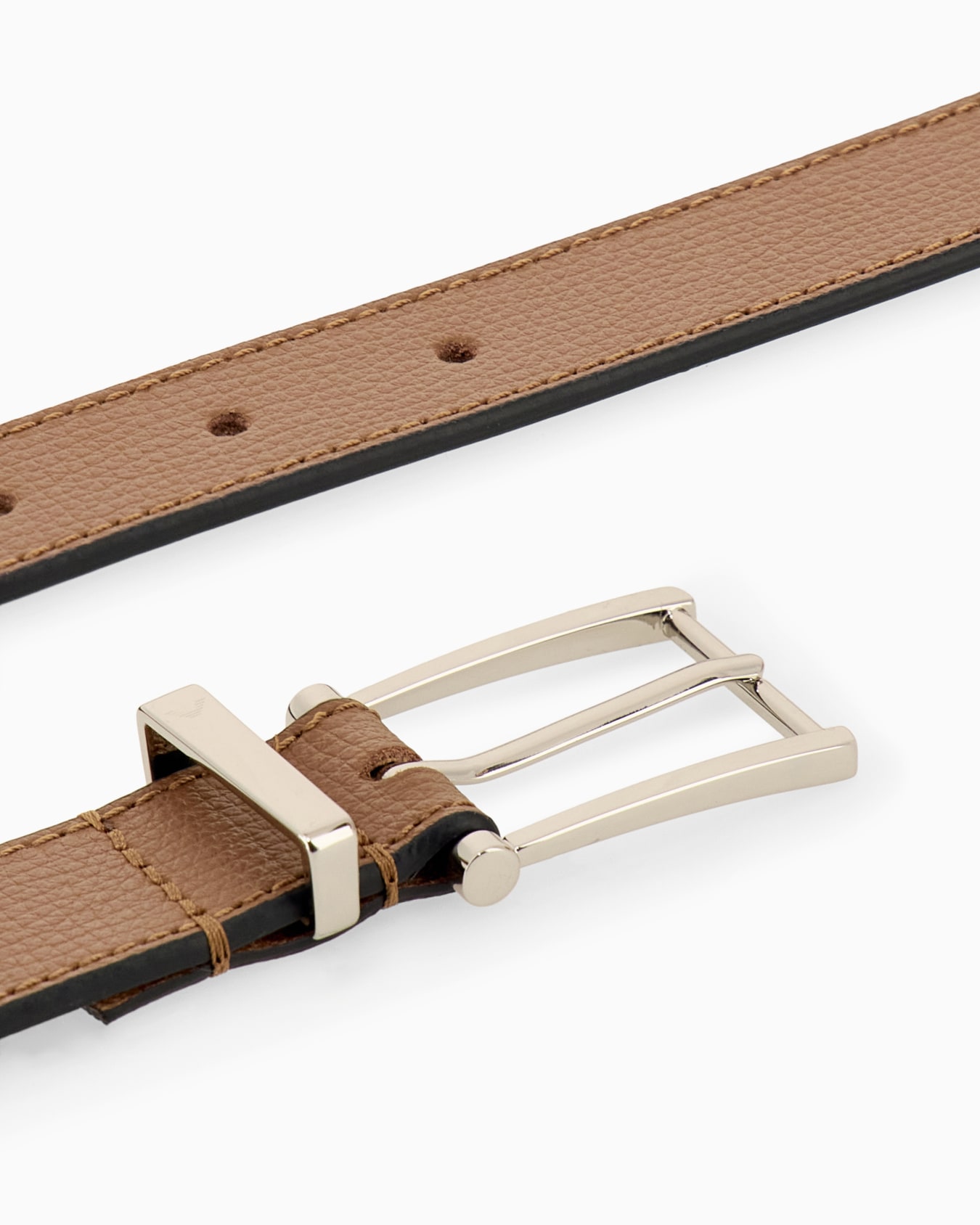 Ceinture en cuir grainé avec boucle rectangulaire Diapositive 1