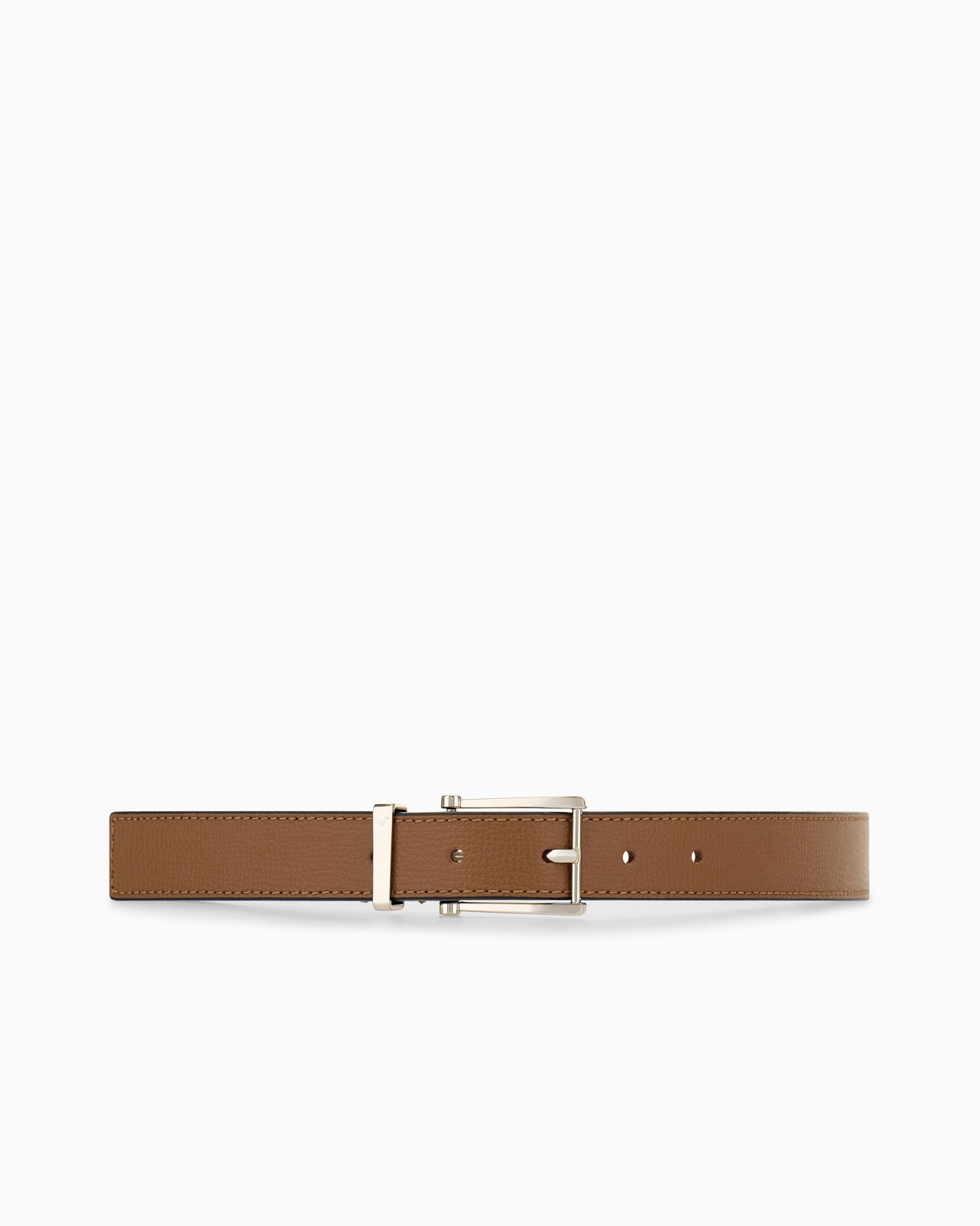 Ceinture en cuir grainé avec boucle rectangulaire Diapositive 2