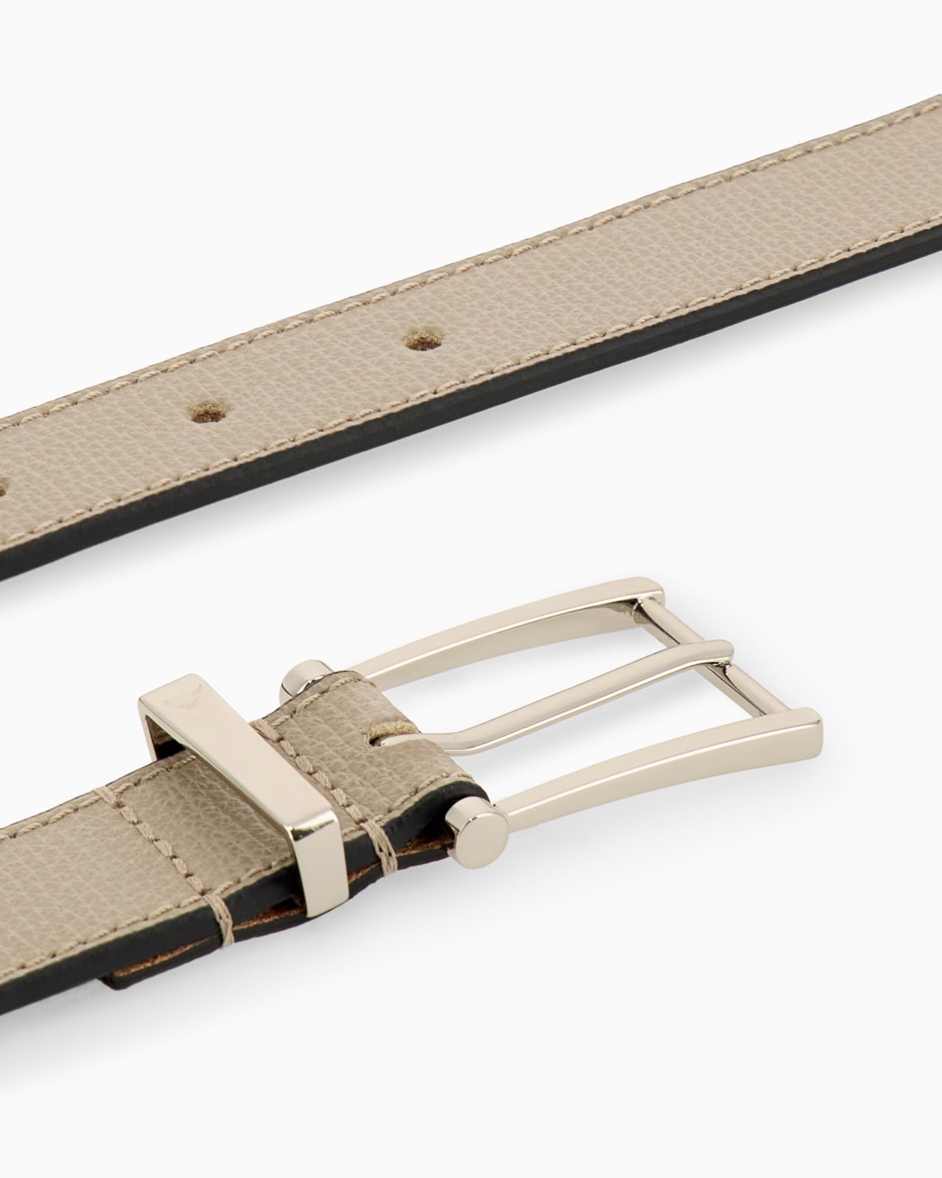 Ceinture en cuir grainé avec boucle rectangulaire Diapositive 1