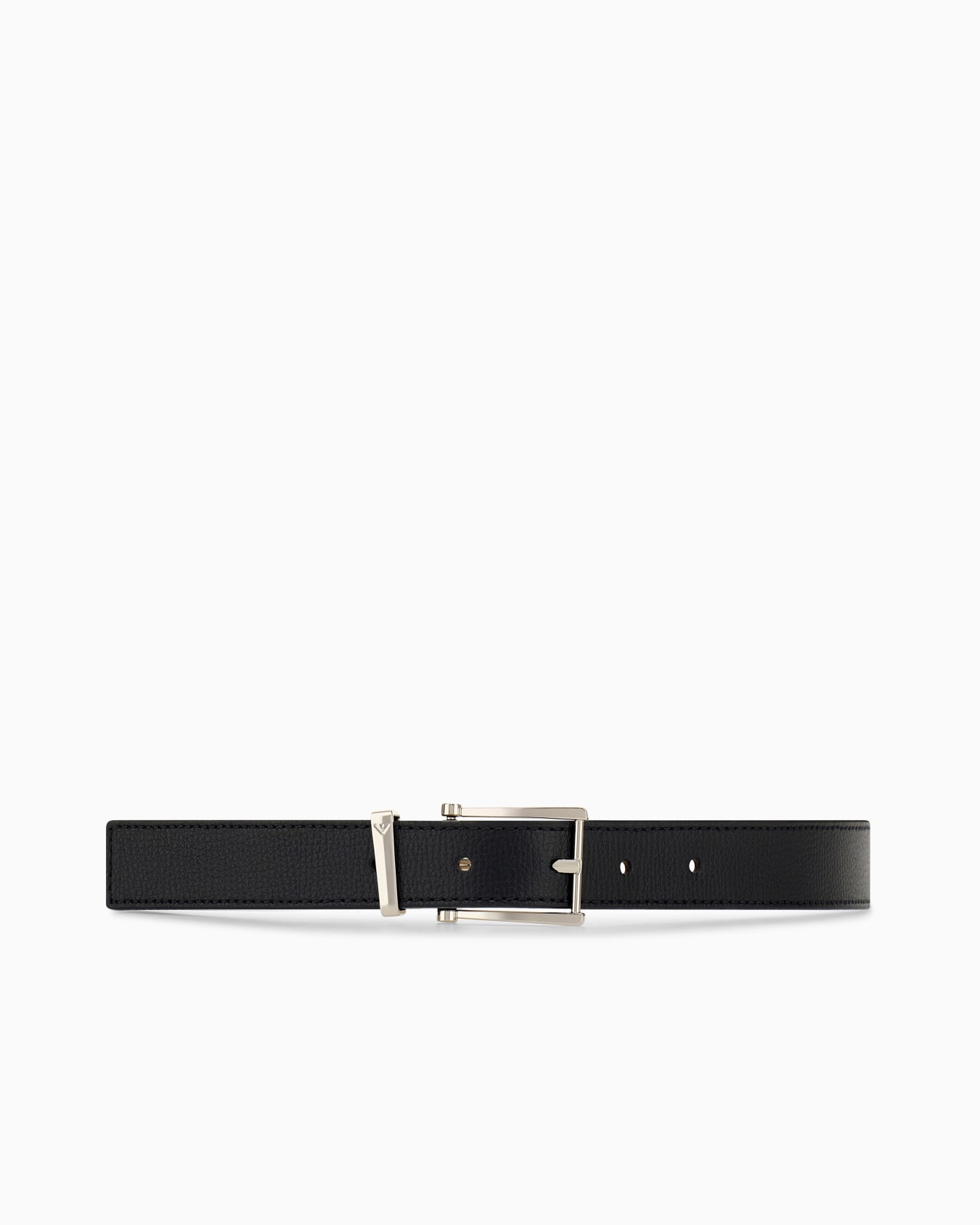 Ceinture en cuir grainé avec boucle rectangulaire Diapositive 2