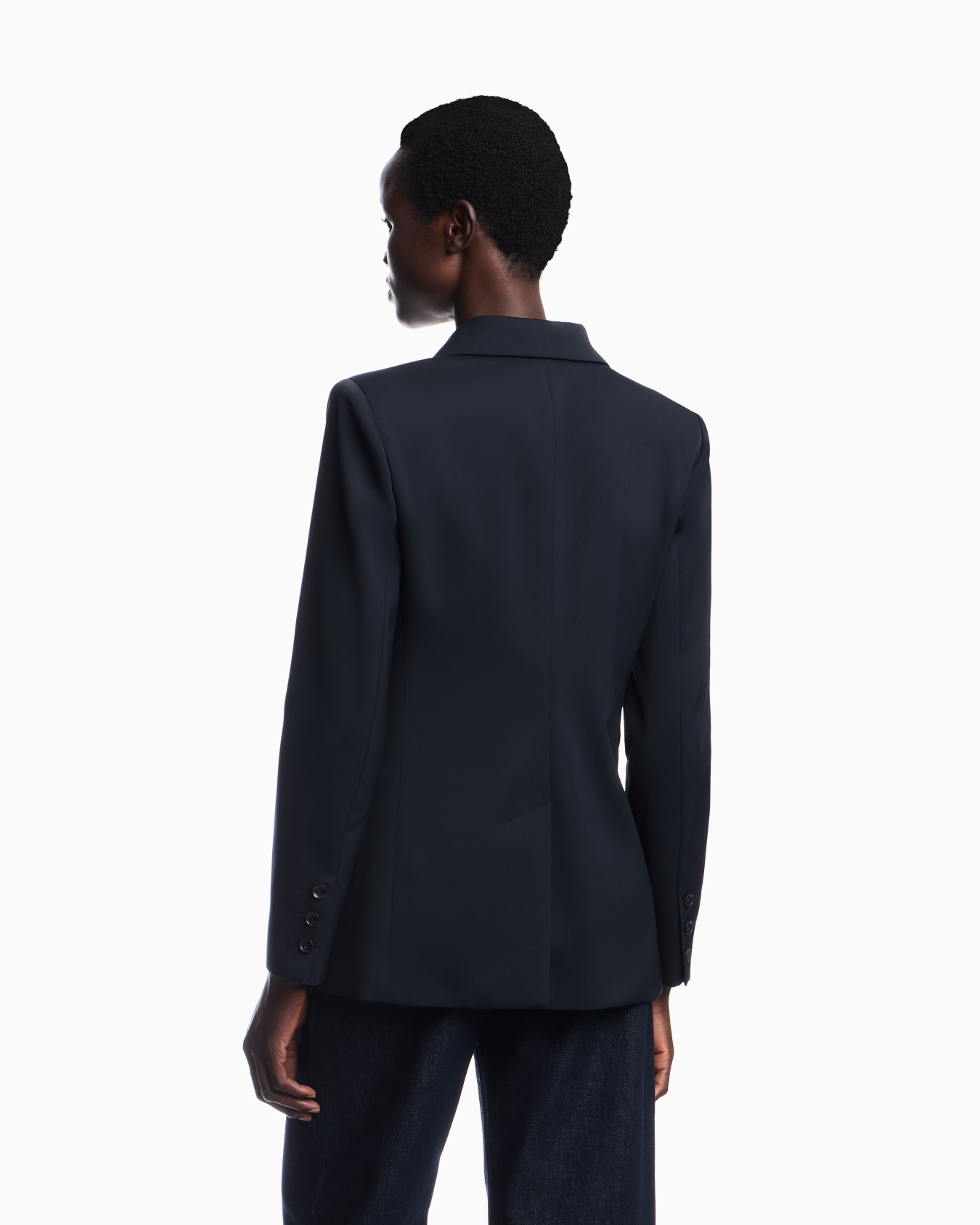 Double-breasted blazer in virgin wool blend Boteh Capsule Slide 5
