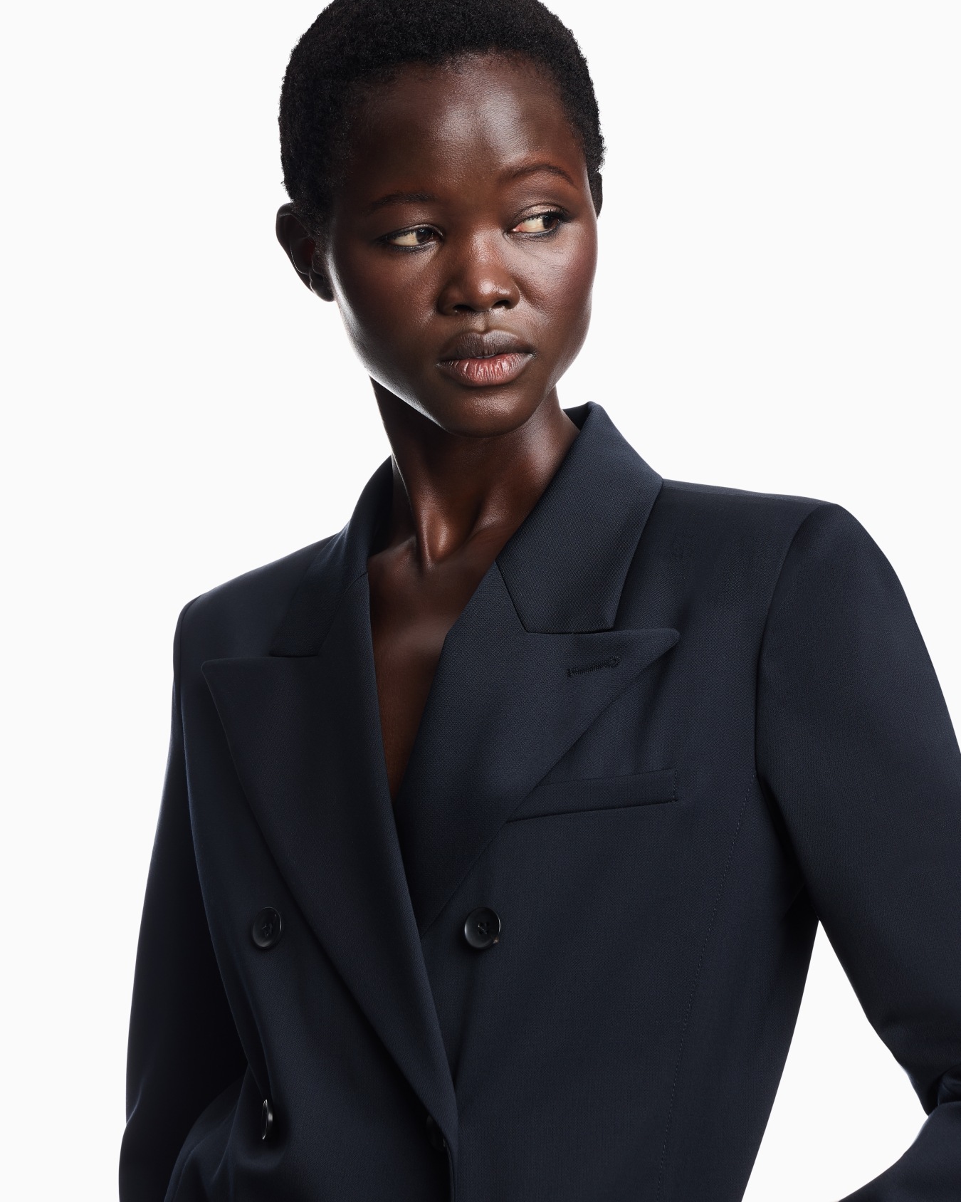 Double-breasted blazer in virgin wool blend Boteh Capsule Slide 6