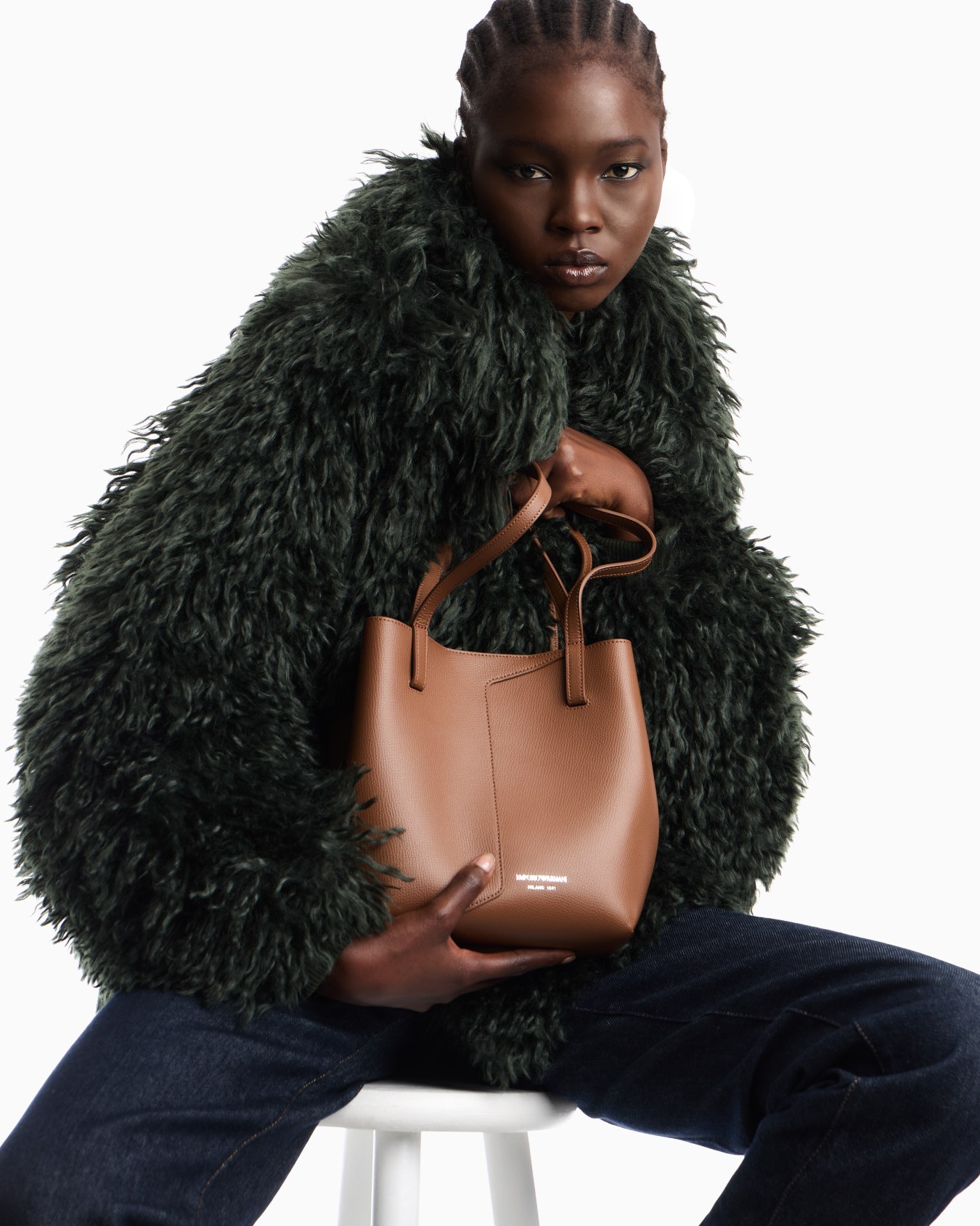 Borsa a spalla in pelle Emporio Armani 1981 Slide 7