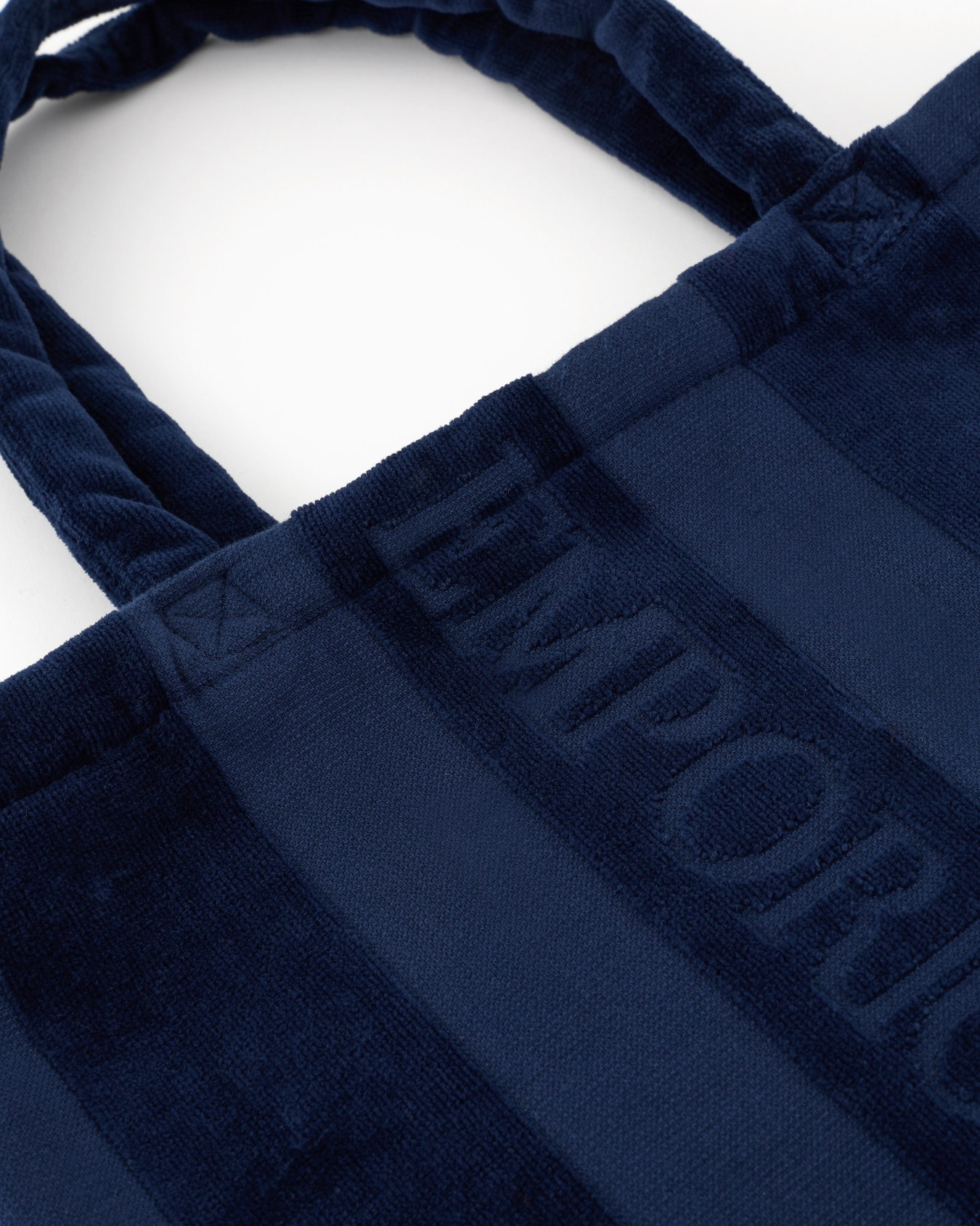 Sac cabas de plage en éponge à rayures avec logo Diapositive 3