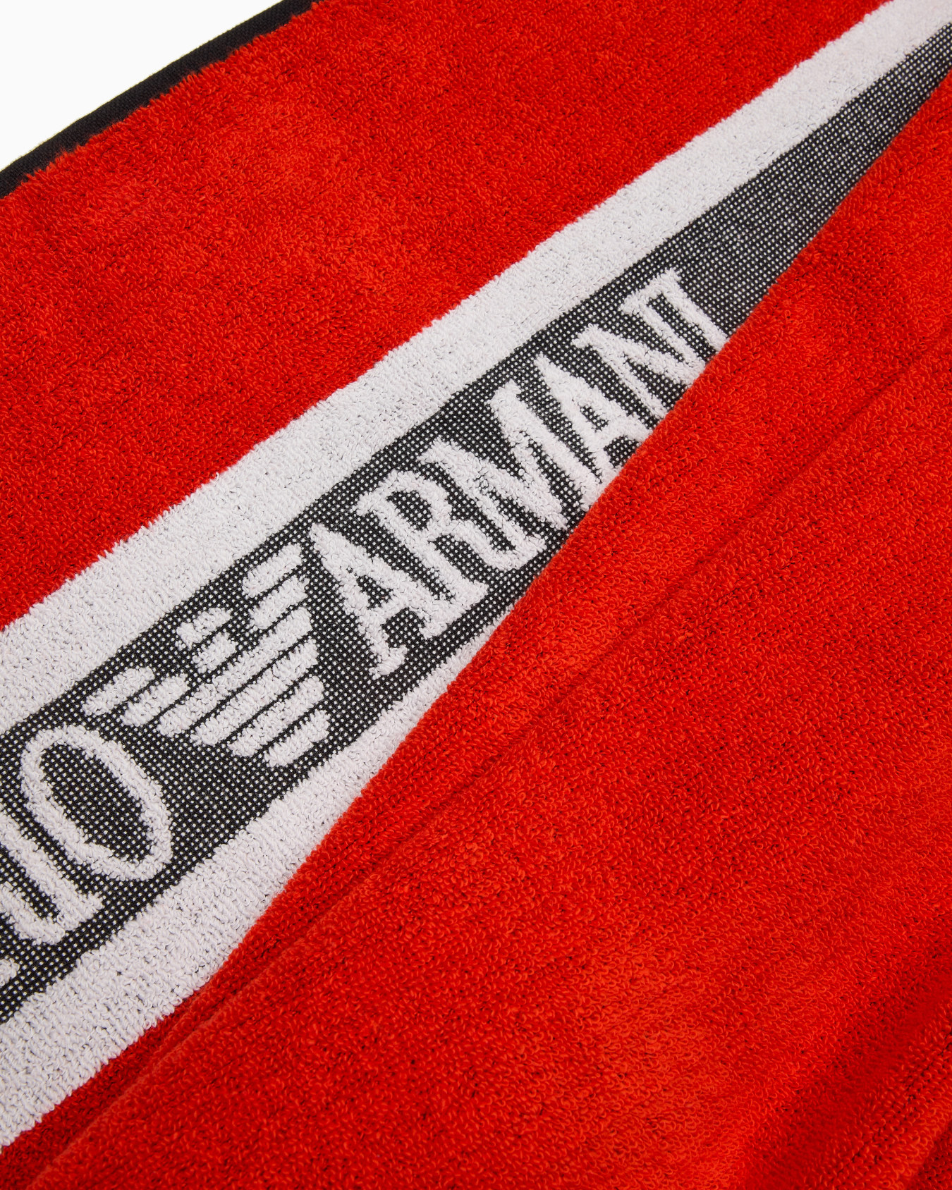 Serviette de plage en éponge avec bande logo Diapositive 1