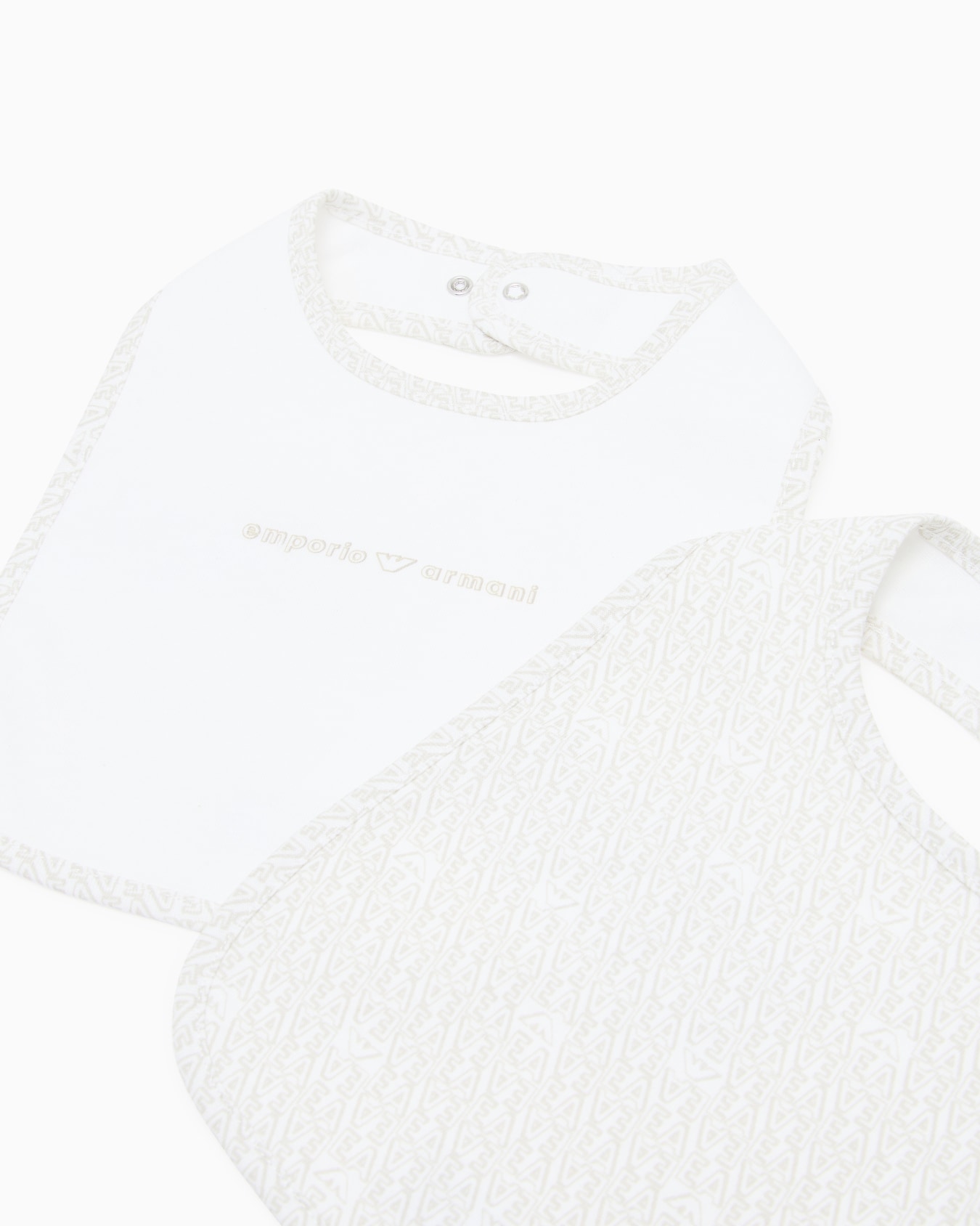 Pack of two bibs with all-over EA logo print Slide 1