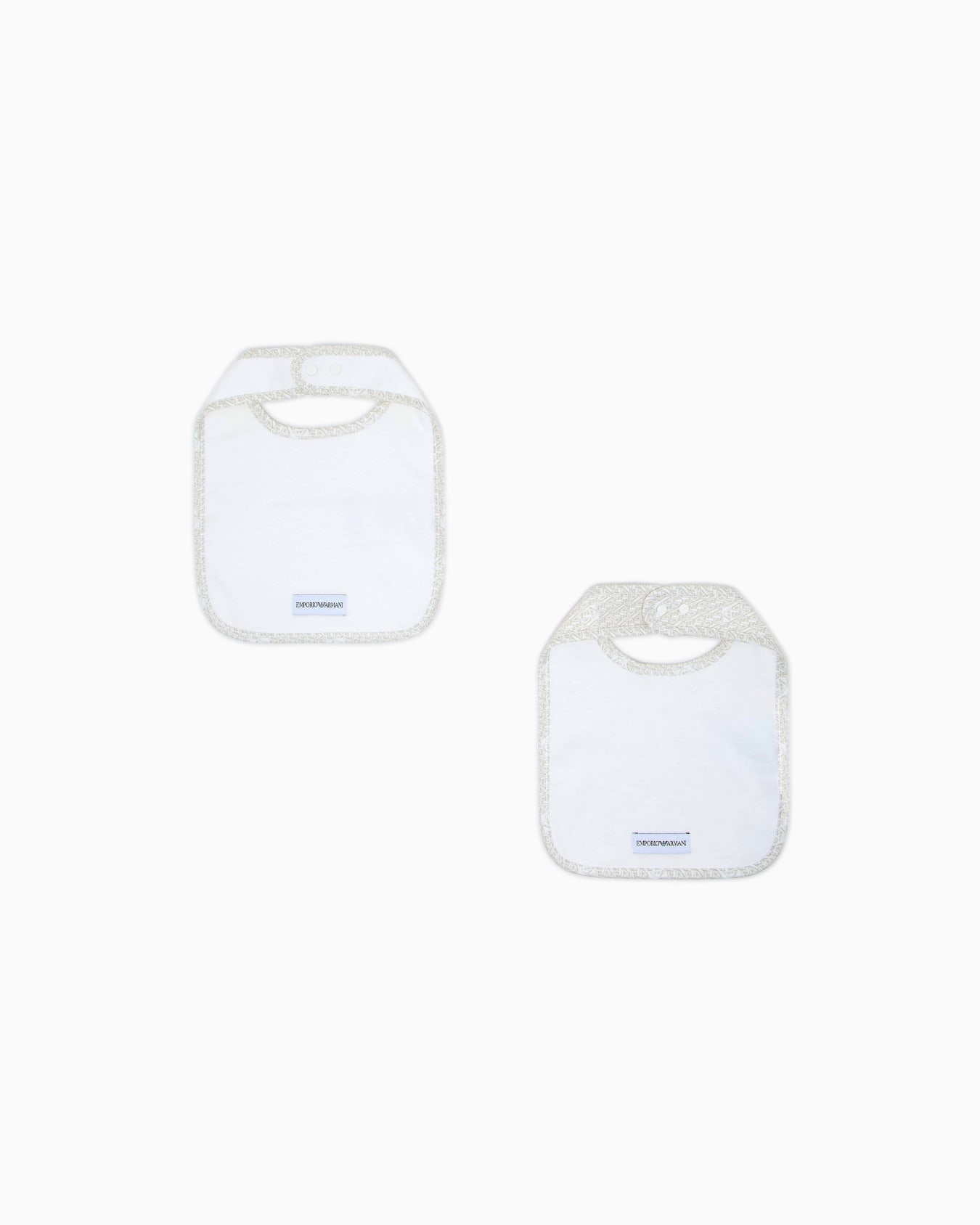 Pack of two bibs with all-over EA logo print Slide 2