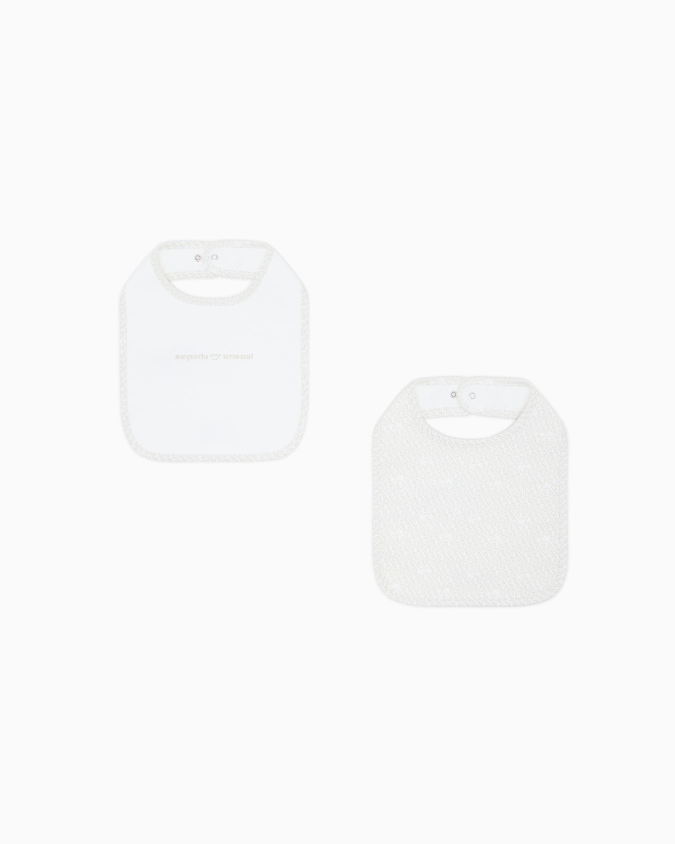 Pack of two bibs with all-over EA logo print Slide 0