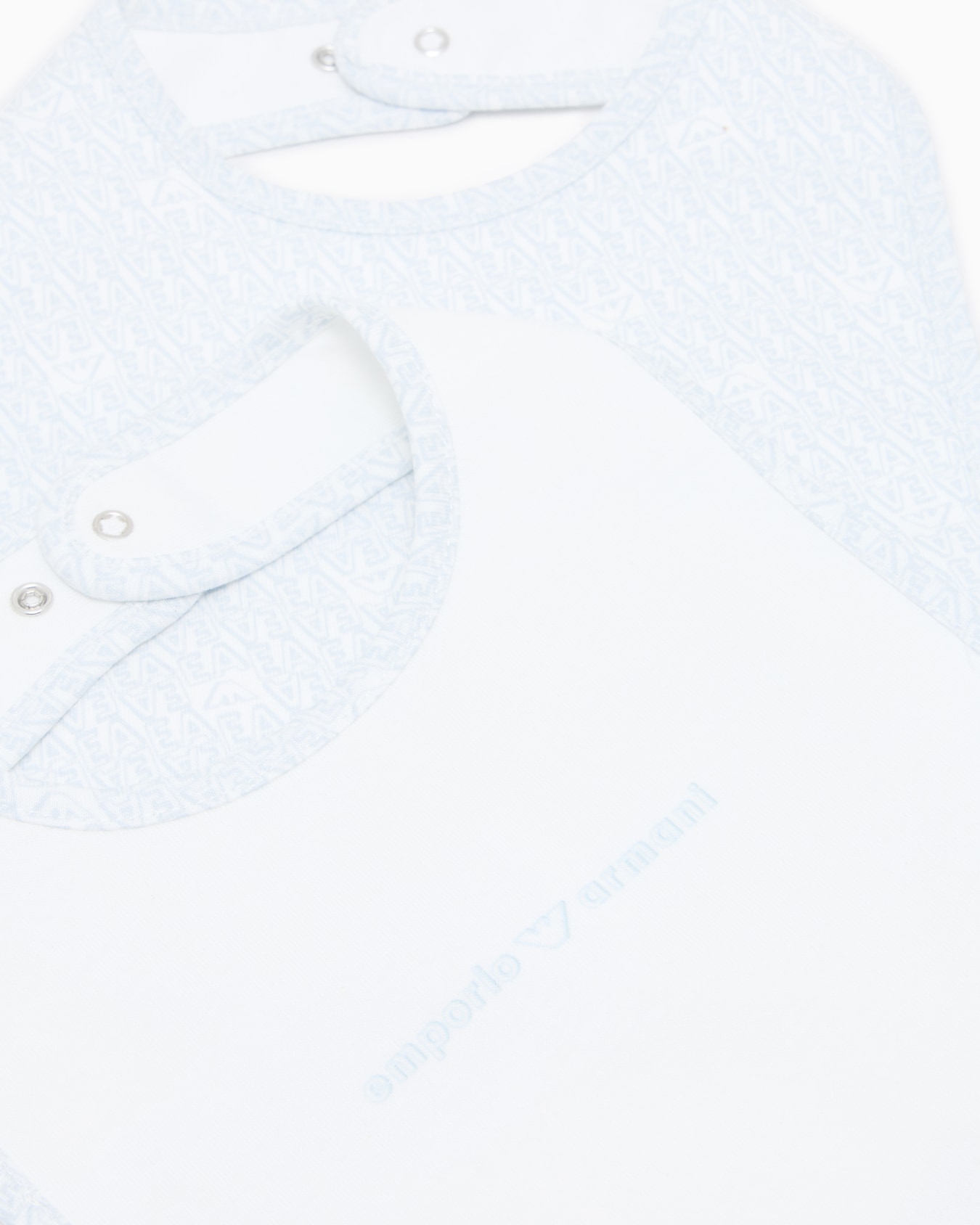 Pack of two bibs with all-over EA logo print Slide 1