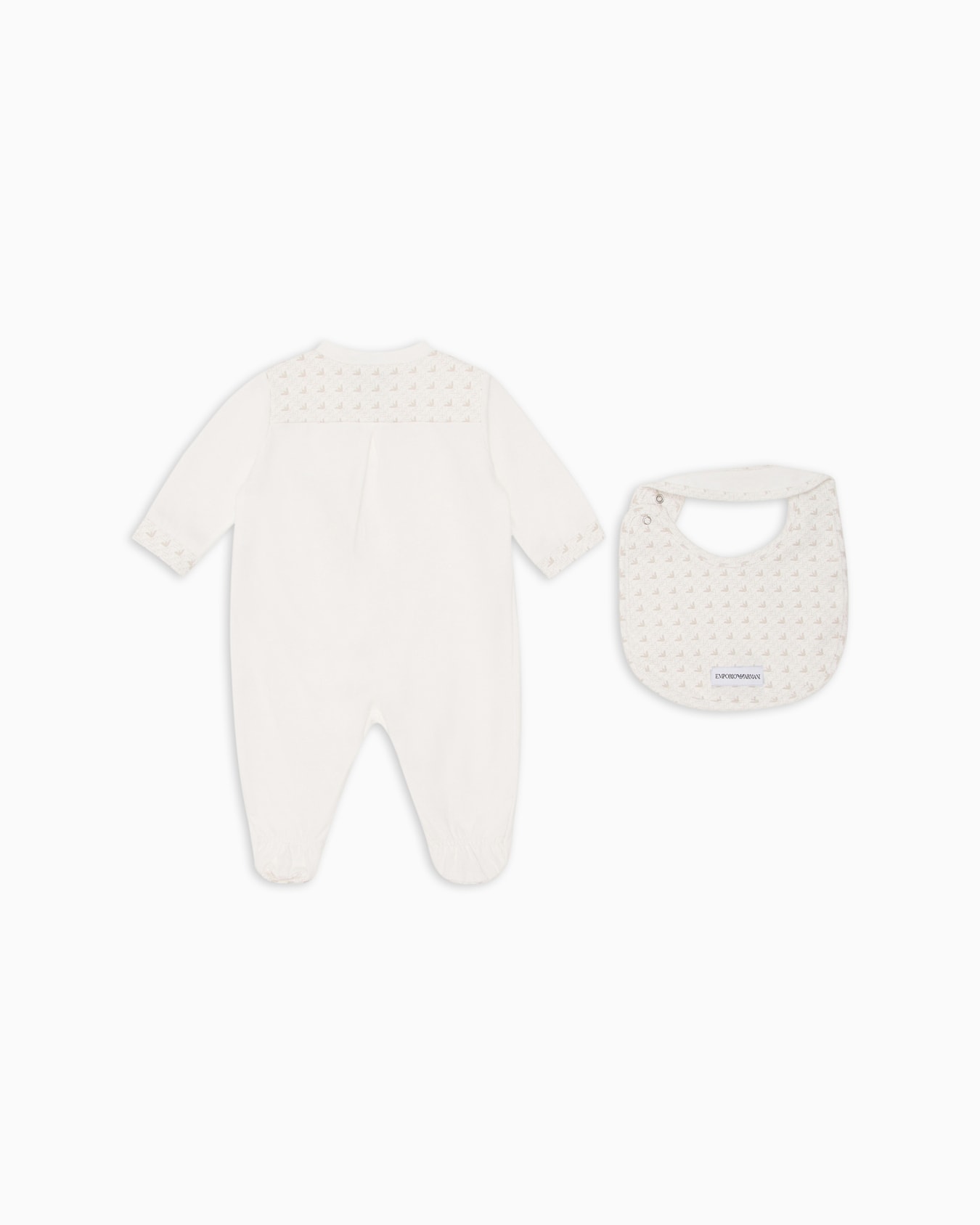 Jersey onesie and bib gift set with op-art eagles Slide 2