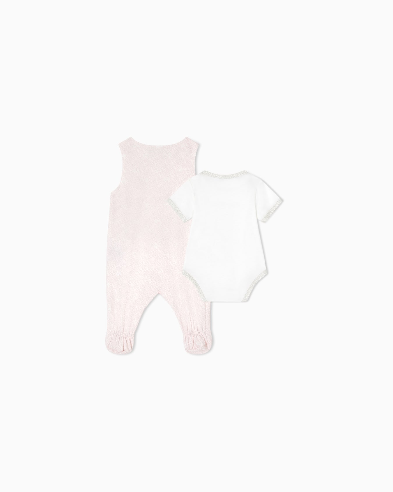 Jumpsuit and 2 bodysuits in all-over EA logo jersey Slide 3
