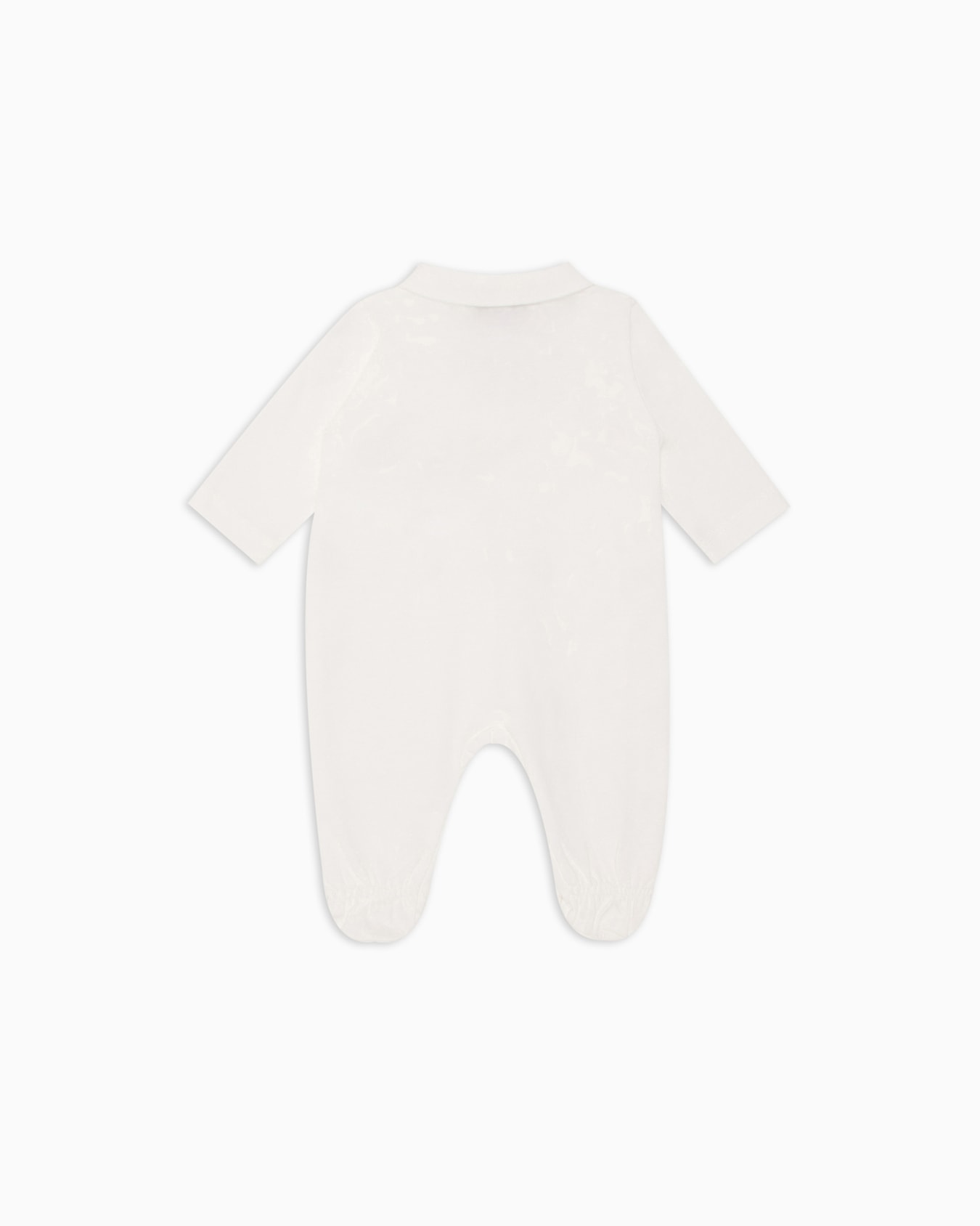 Logo jersey onesie with Peter Pan collar Slide 2