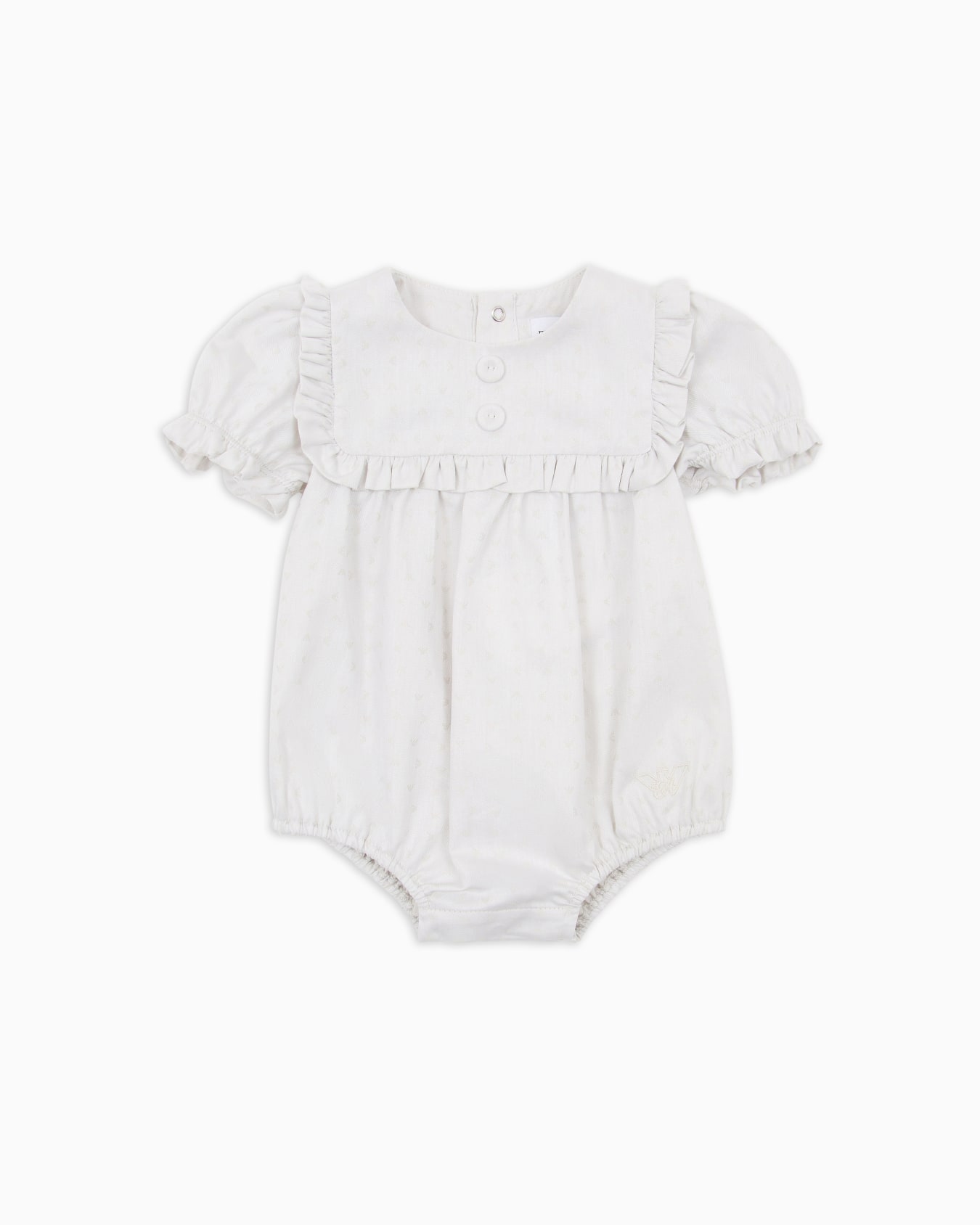 Romper suit with all-over jacquard micro eagles Slide 0