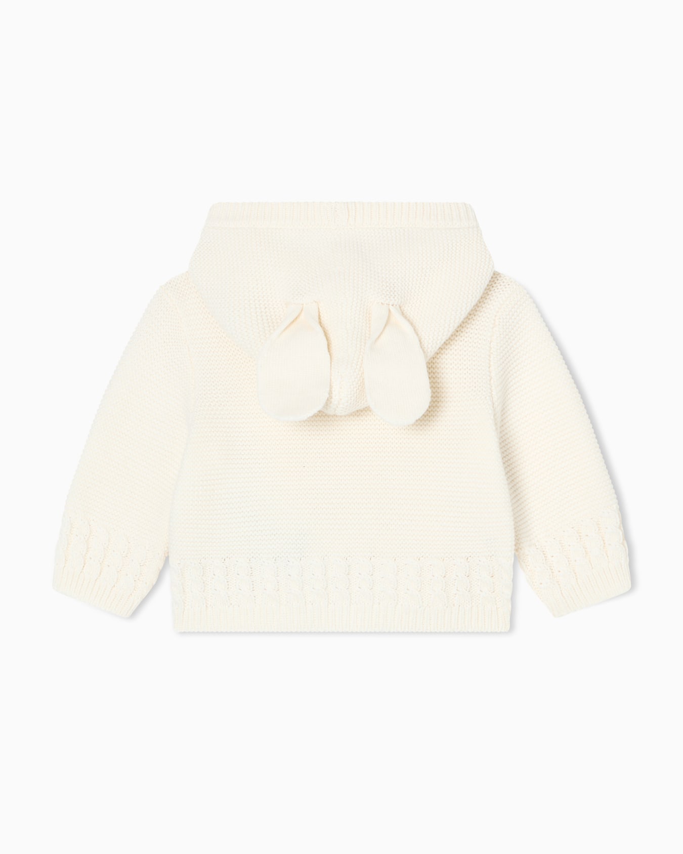 Hooded cardigan with knit ears Slide 2