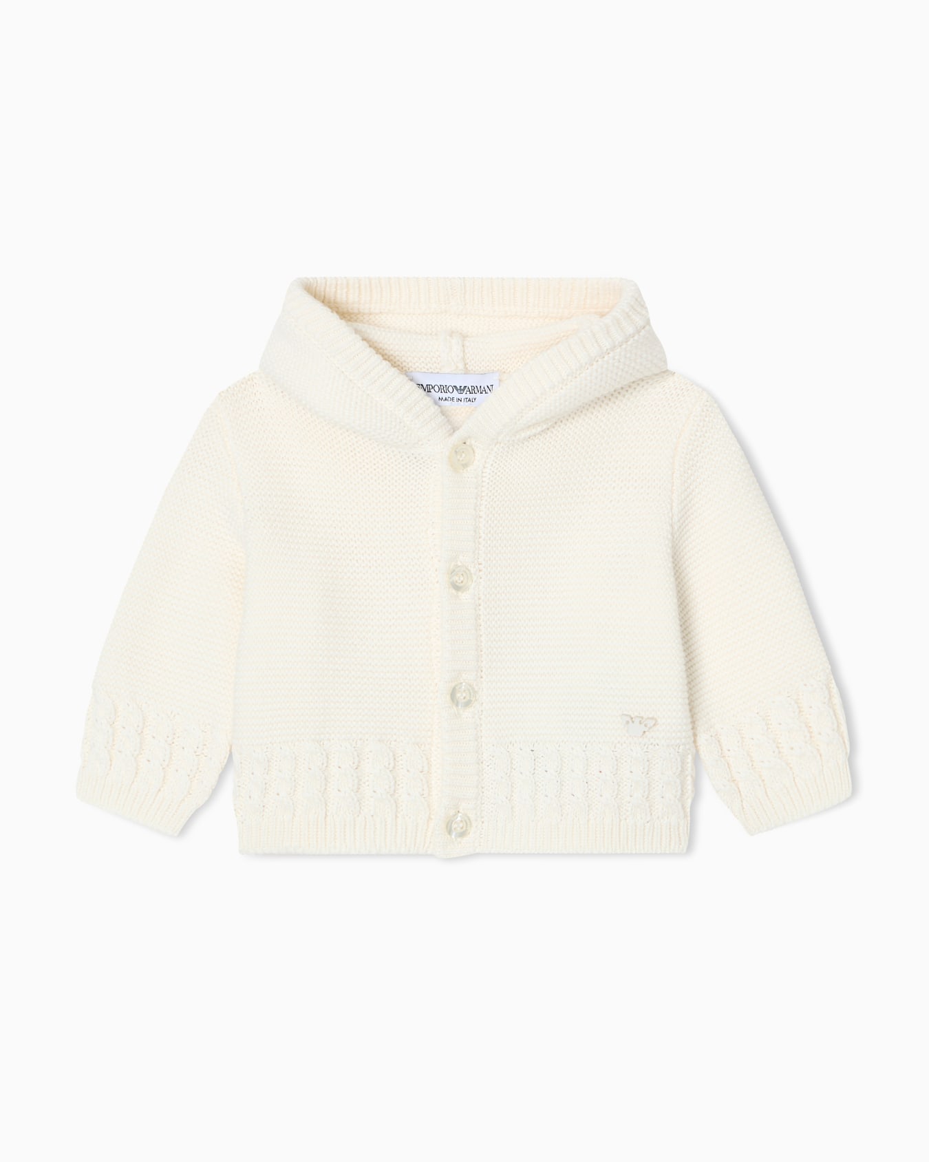 Hooded cardigan with knit ears Slide 0