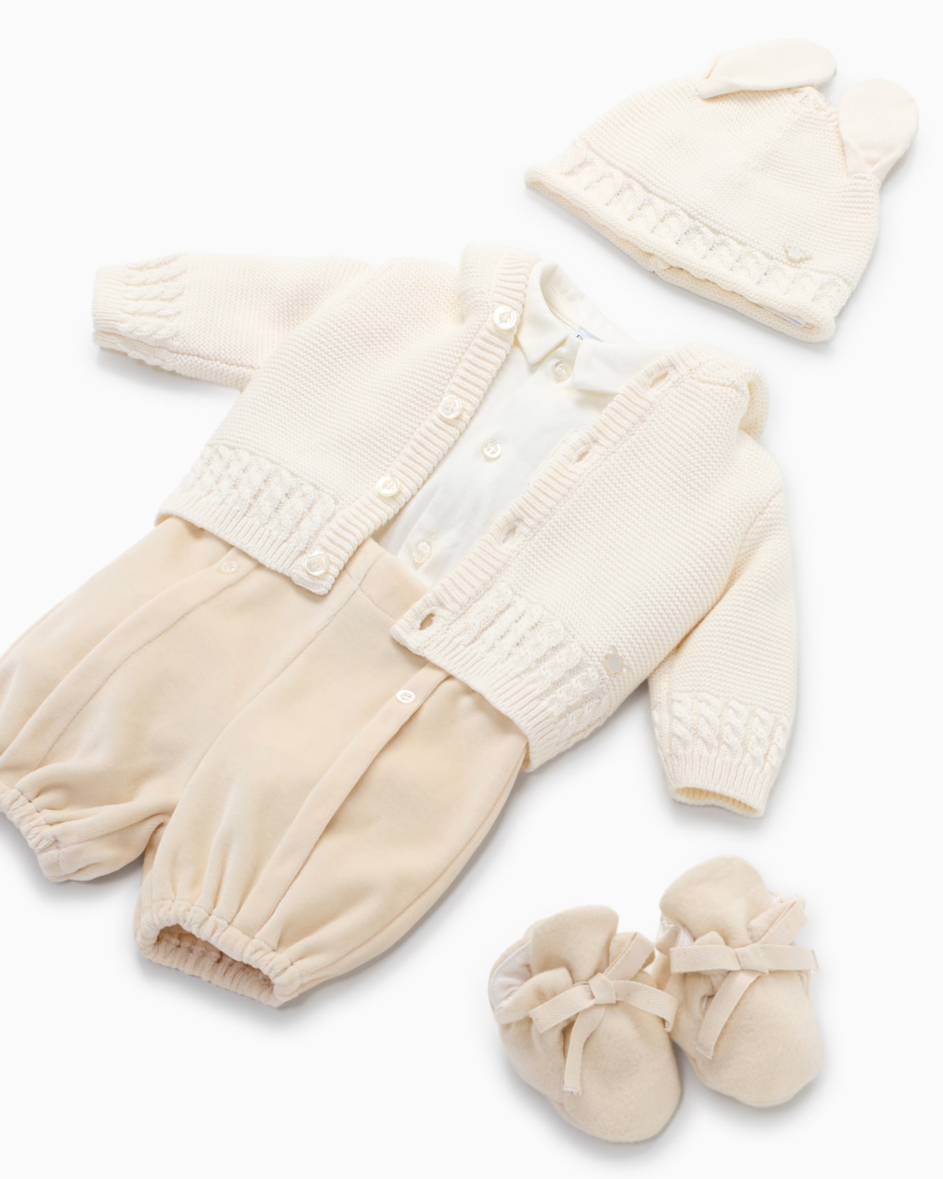 Hooded cardigan with knit ears Slide 3