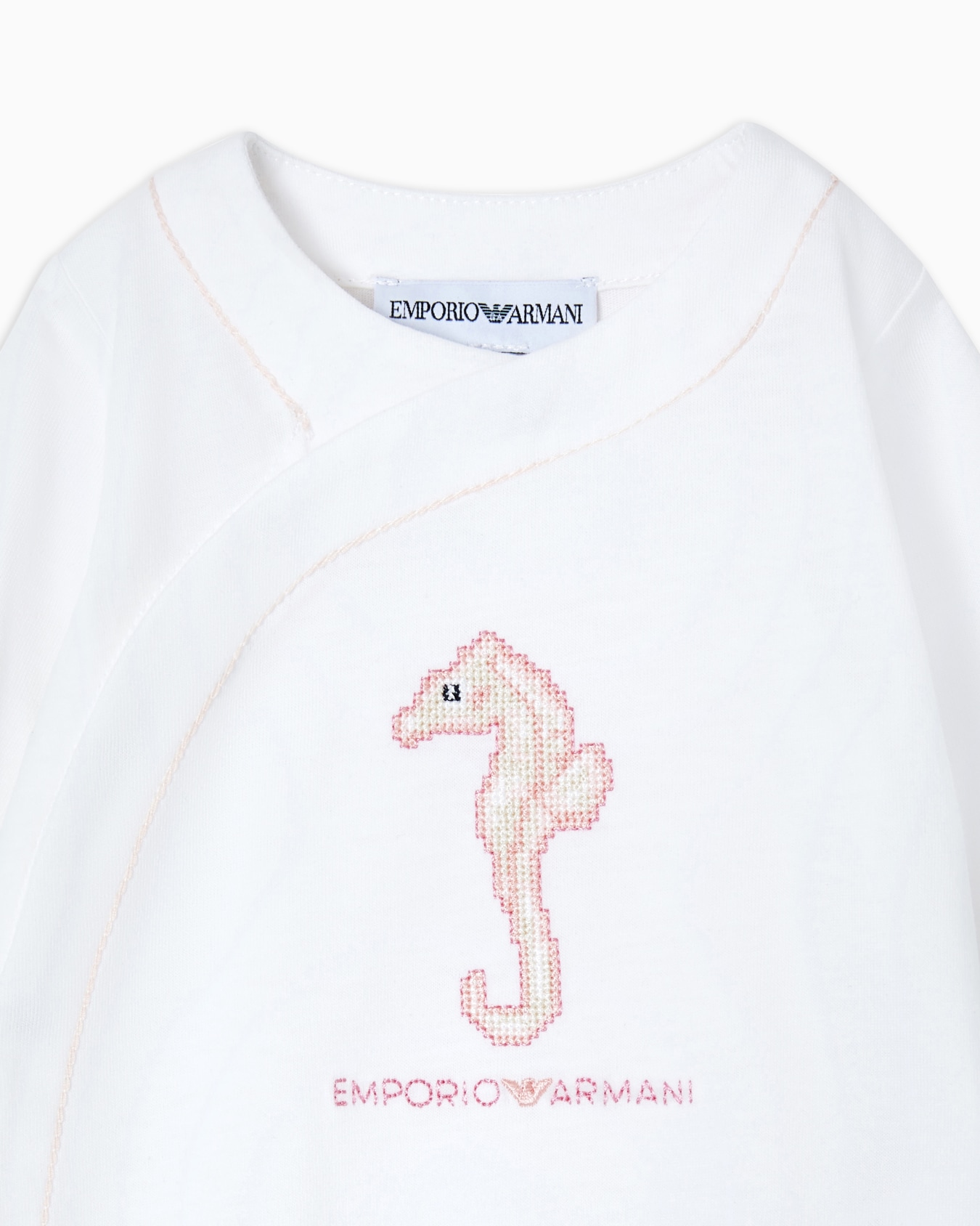 Marine story embroidery jersey romper Diapositive 1