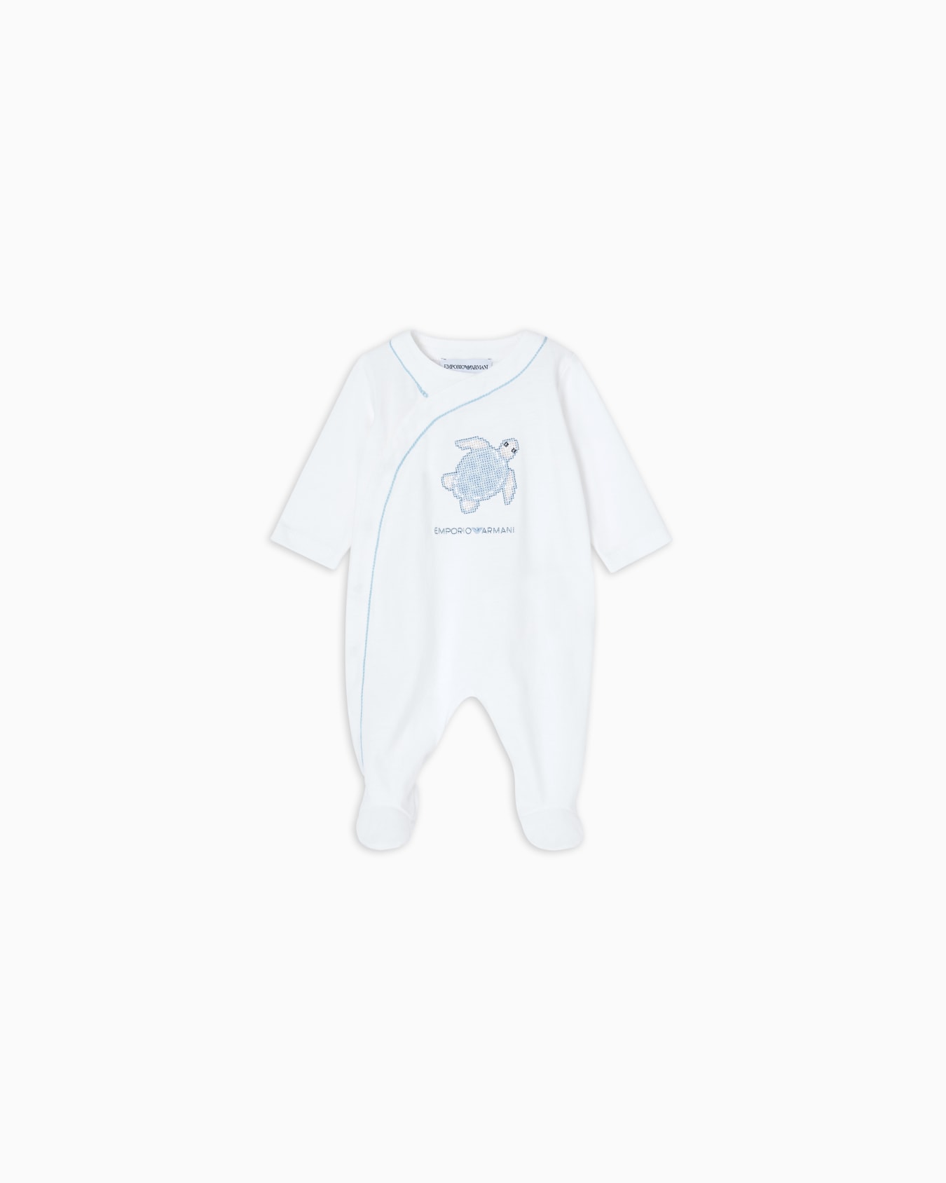 Marine story embroidery jersey romper Diapositive 0