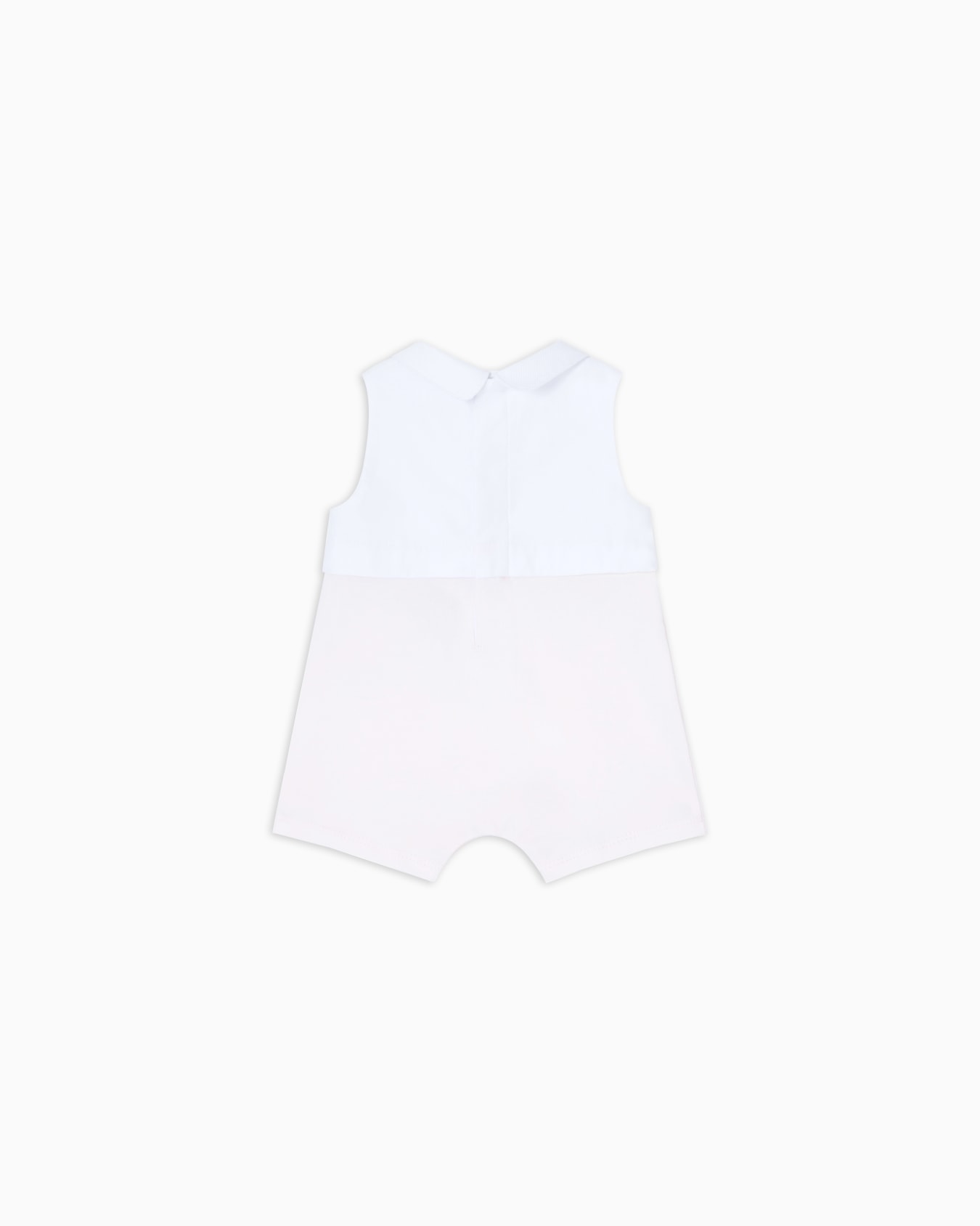Combed piqué jersey sleeveless playsuit Slide 2