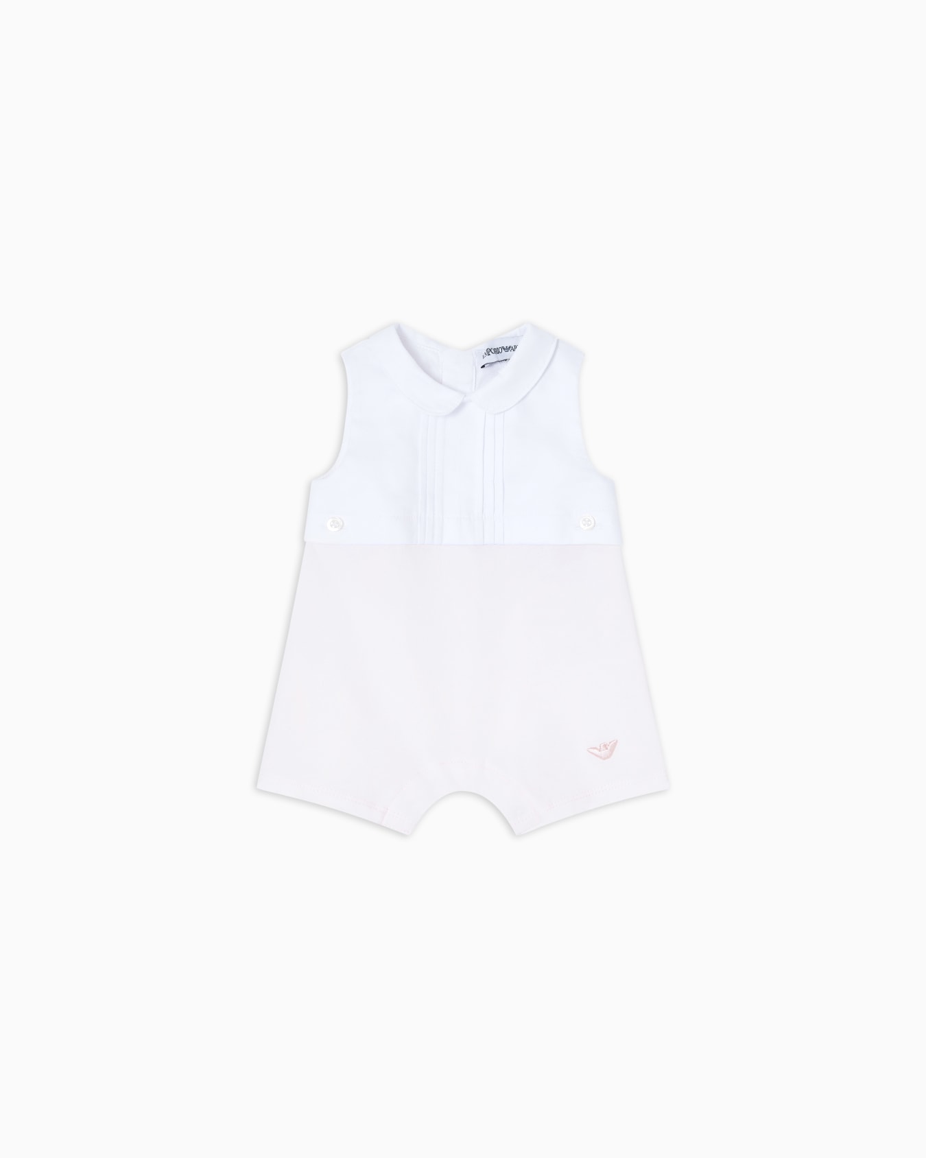 Combed piqué jersey sleeveless playsuit Slide 0