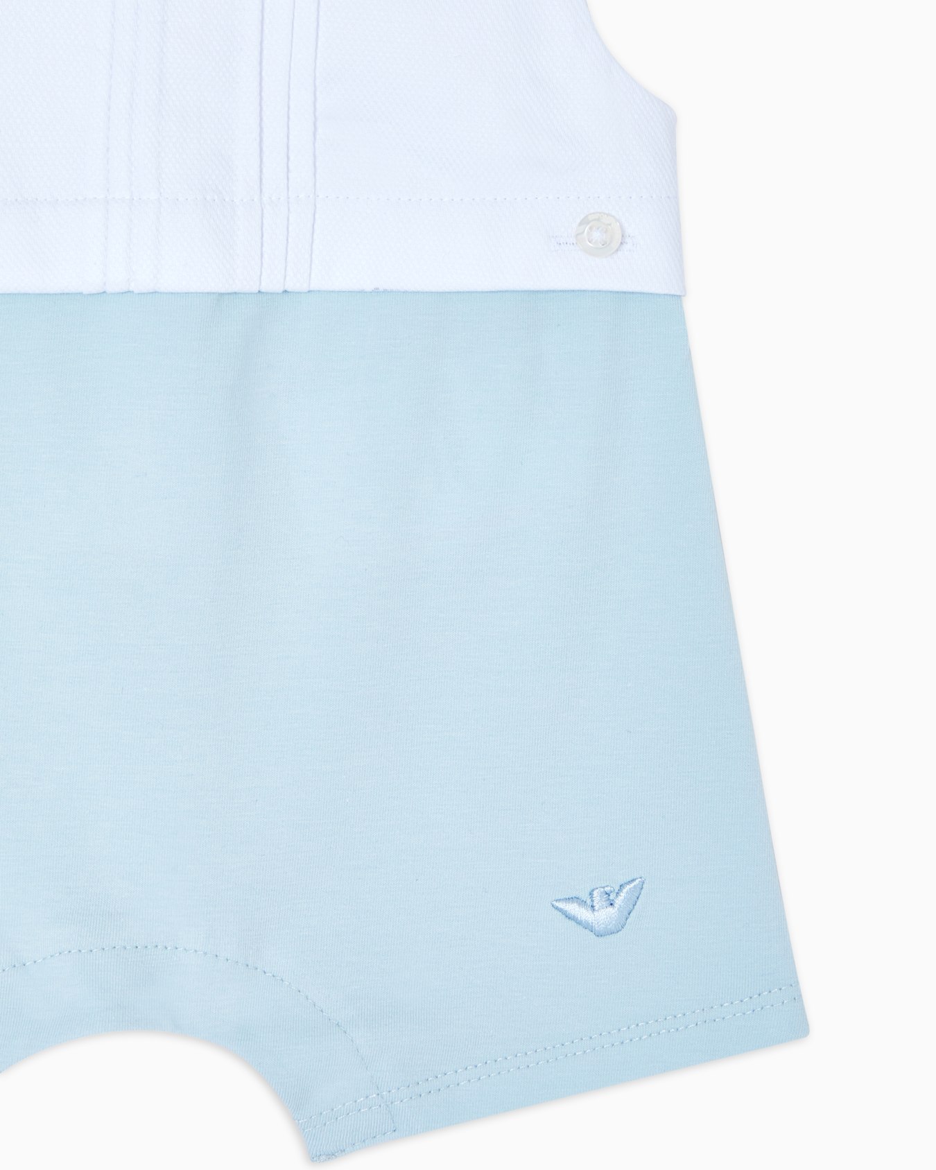 Combed piqué jersey sleeveless playsuit Slide 1