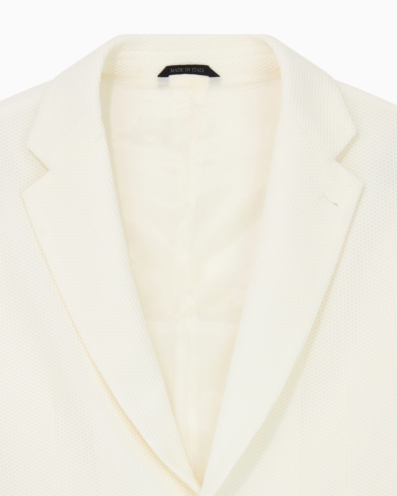 Veste à simple boutonnage en tissu gaufré technique Diapositive 4