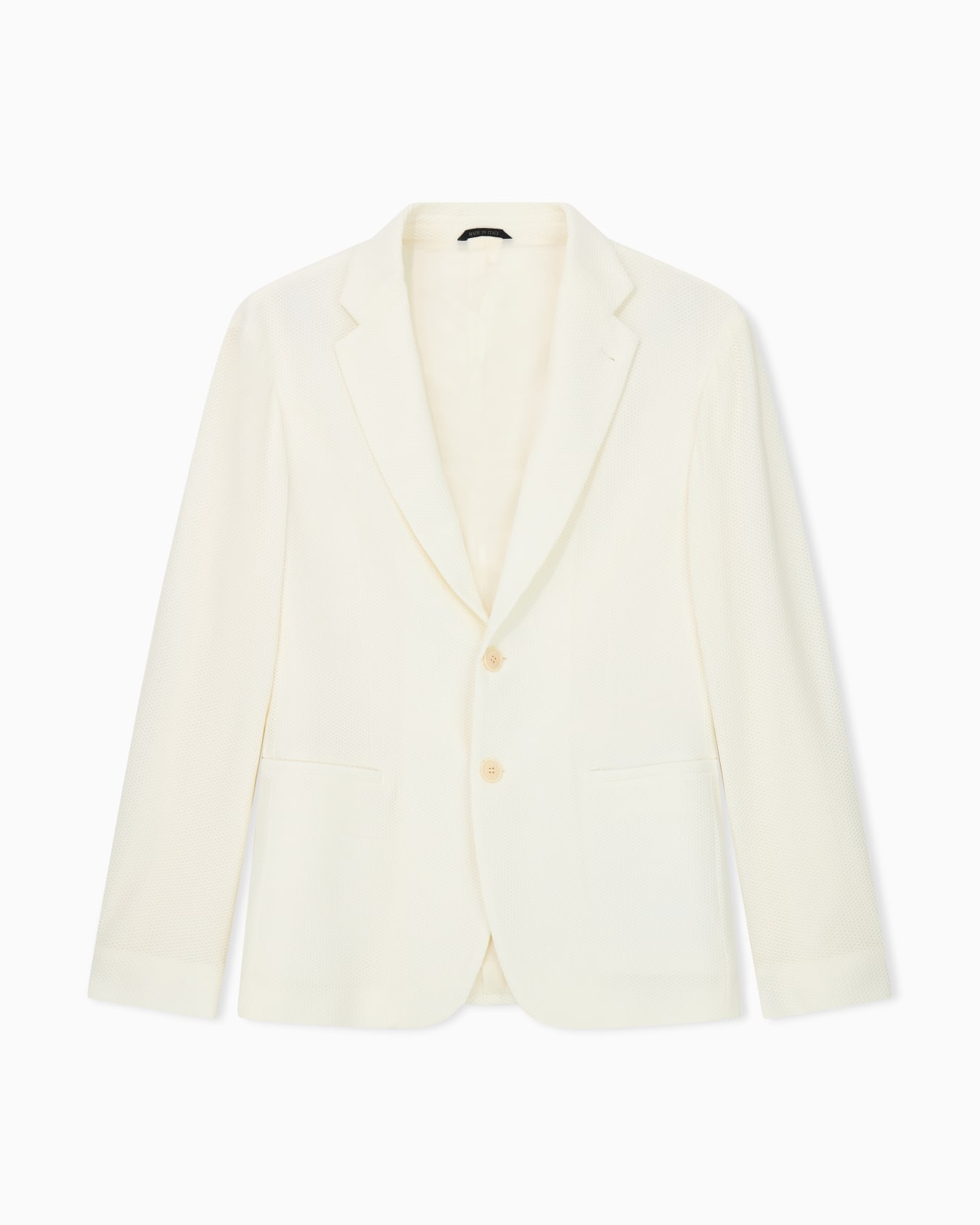 Giacca monopetto in gaufré tecnico Slide 0